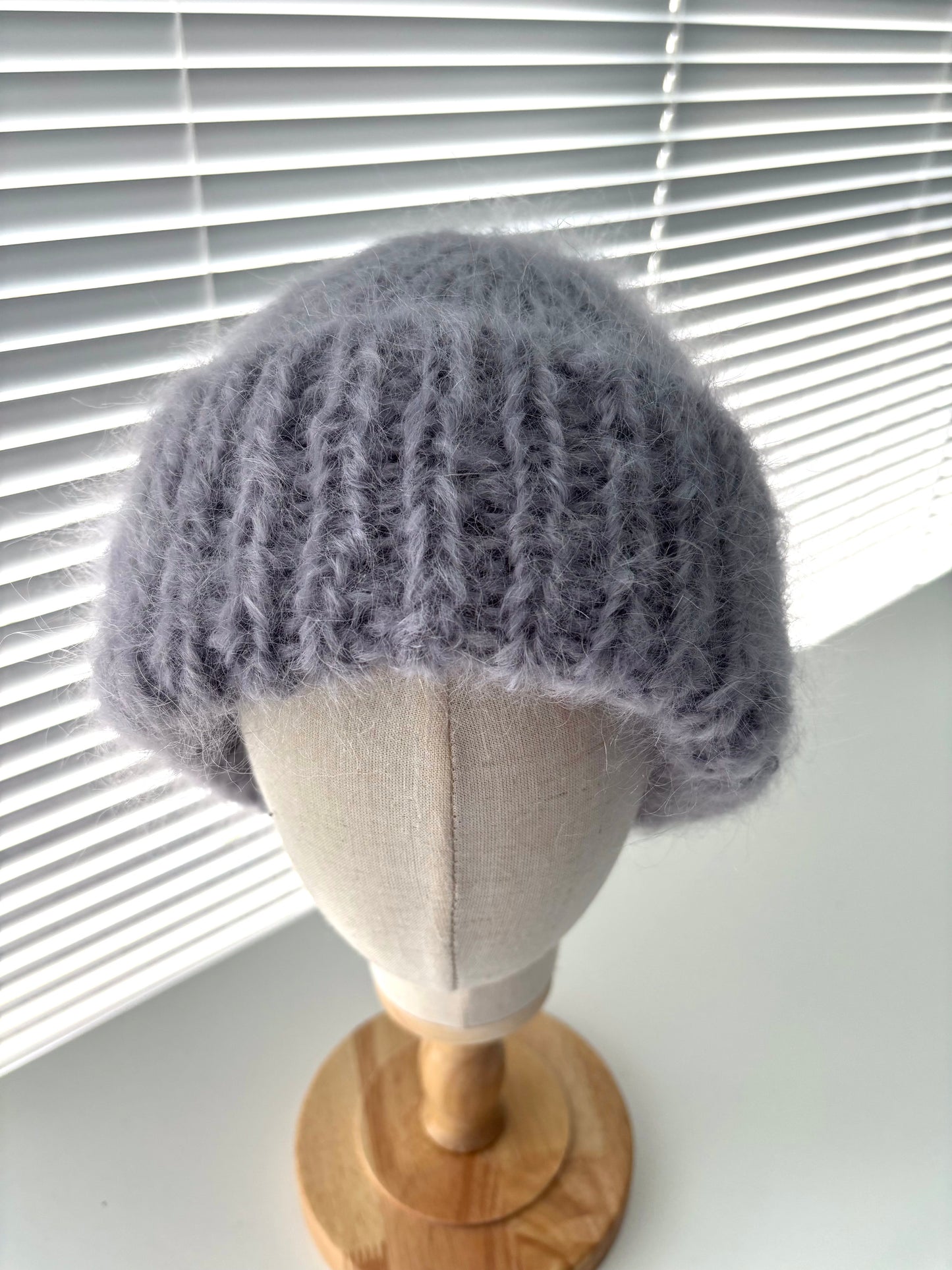 Grey Mohair Toque | Hand-Knit in Canada | Luxurious Winter Hat