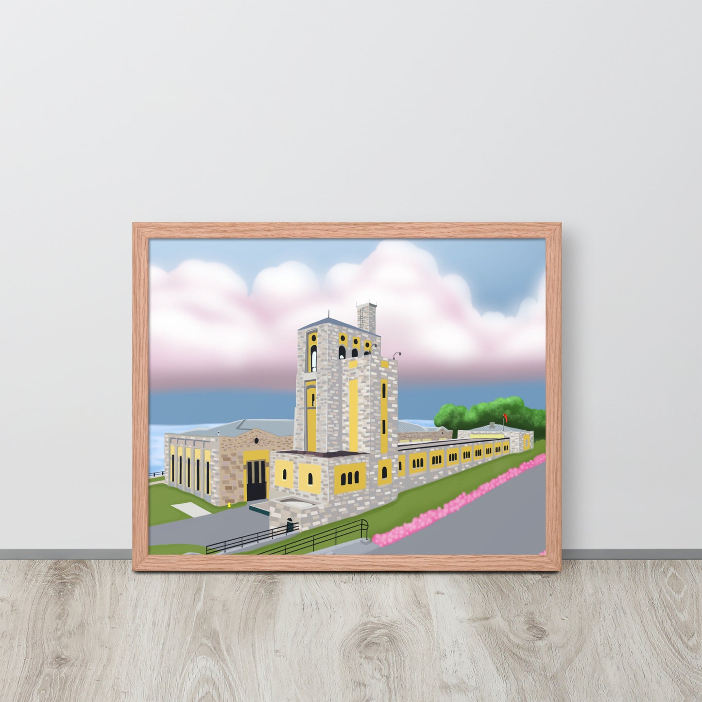 Toronto Water Pump House – Hand-Painted Lakefront Wall Art Print