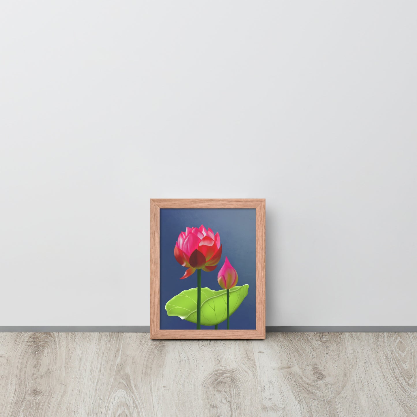 Pink Water Lily Wall Art | Botanical Lake Print & Framed Poster
