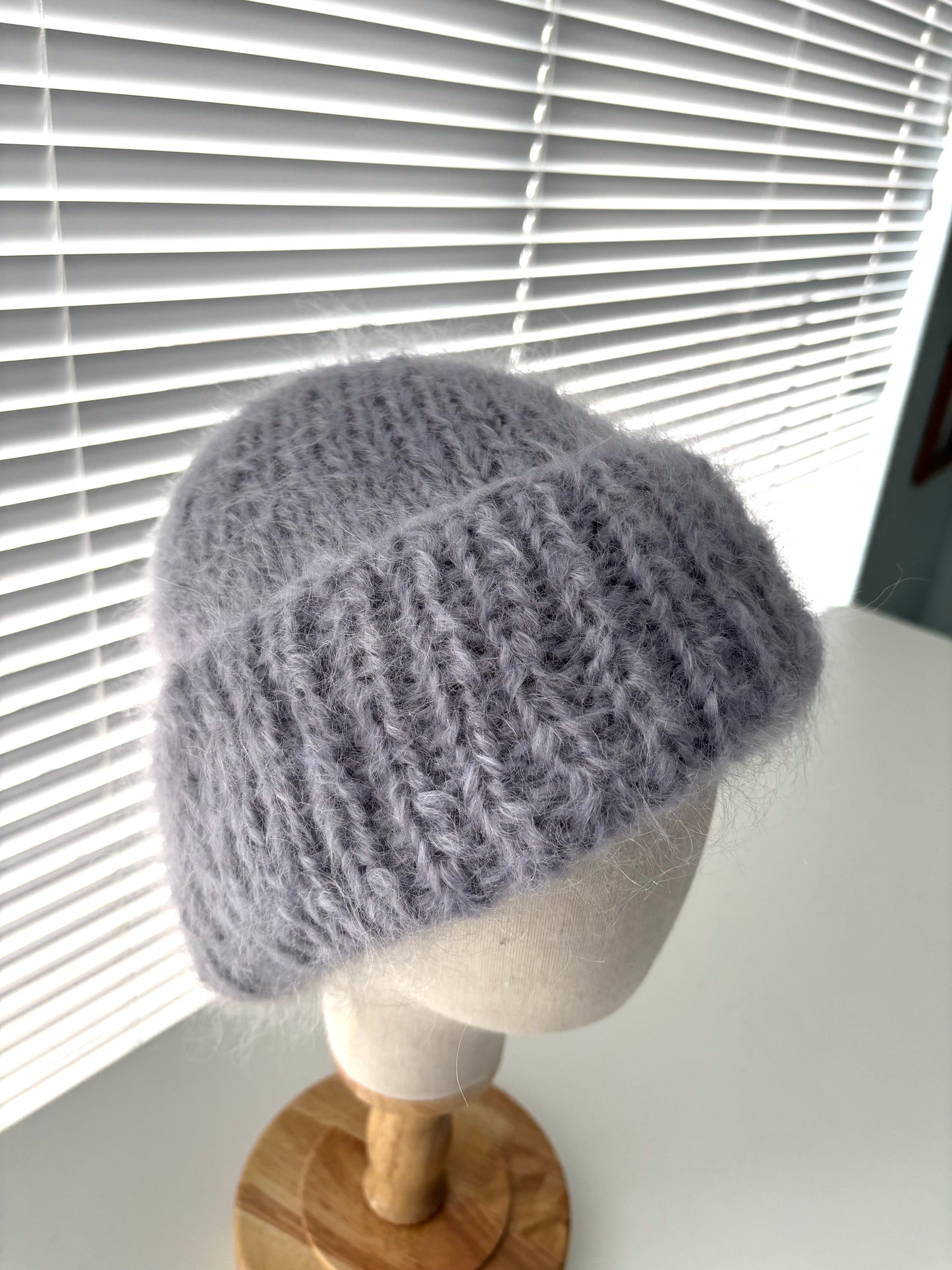 Grey Mohair Toque | Hand-Knit in Canada | Luxurious Winter Hat