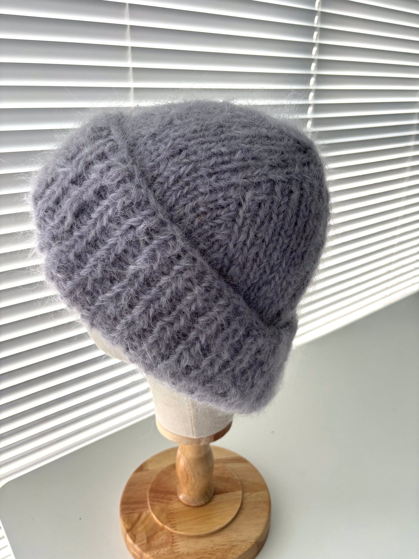 Grey Mohair Toque | Hand-Knit in Canada | Luxurious Winter Hat