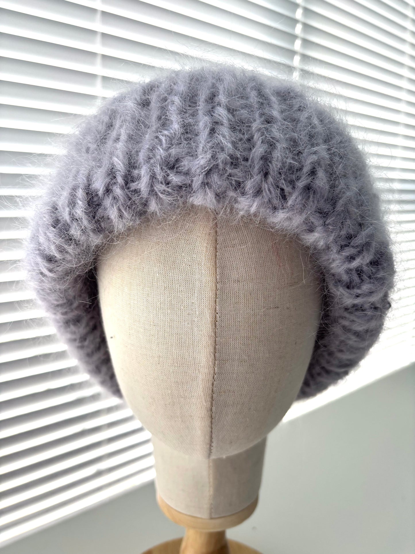 Grey Mohair Toque | Hand-Knit in Canada | Luxurious Winter Hat