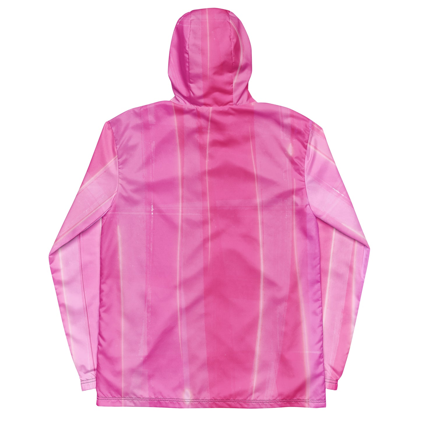 Pink Water-Resistant Windbreaker: Men's Lightweight Mesh-Lined Jacket