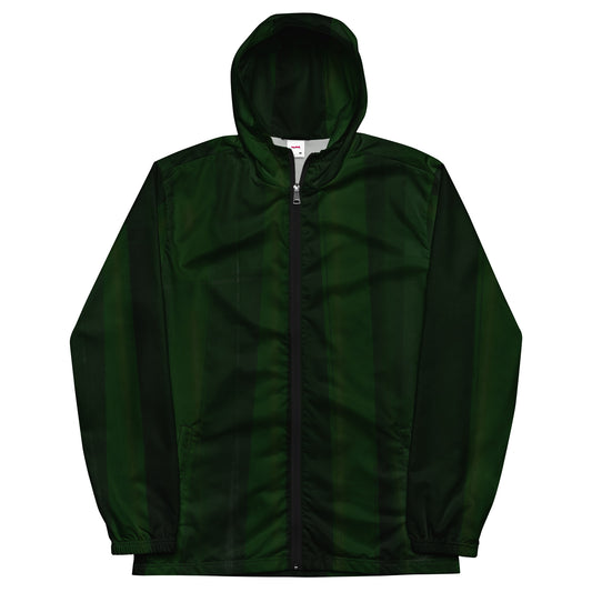 Dark Green Water-Resistant Windbreaker: Men's Lightweight Mesh-Lined Jacket