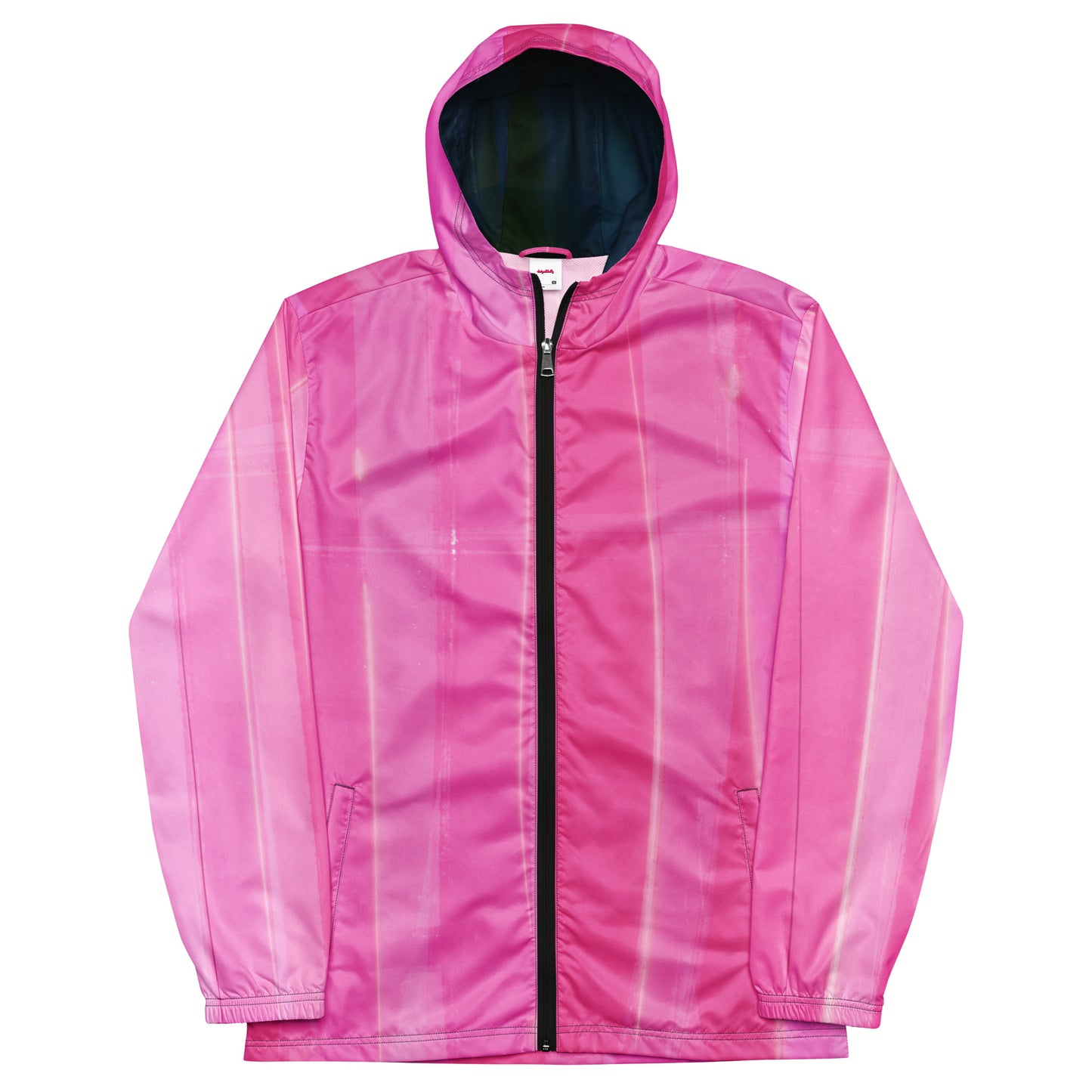Pink Water-Resistant Windbreaker: Men's Lightweight Mesh-Lined Jacket