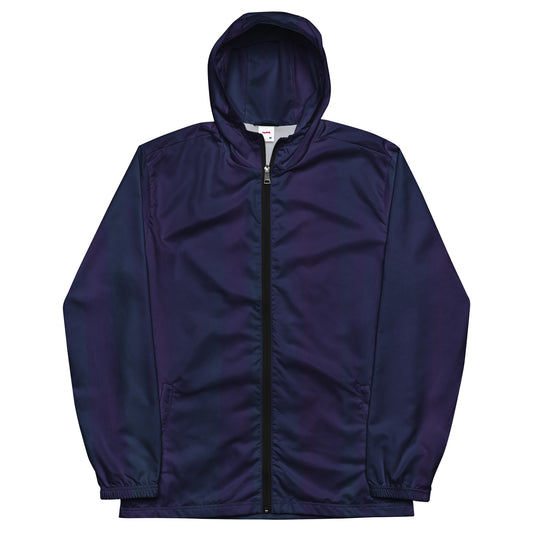 Purple Water-Resistant Windbreaker: Men's Lightweight Mesh-Lined Jacket