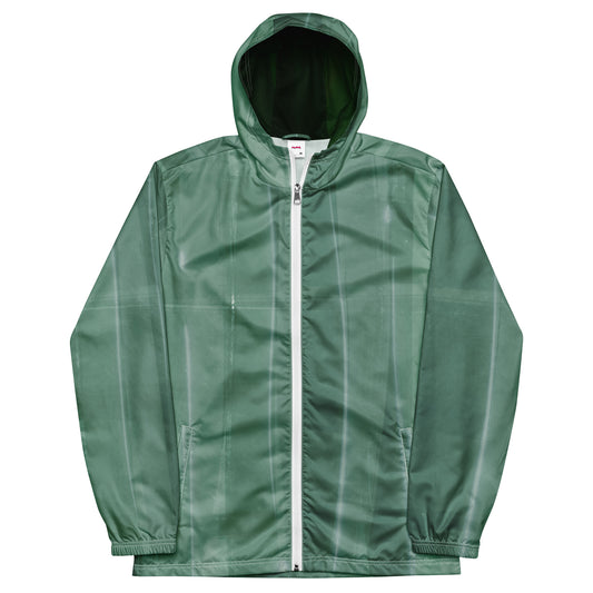 Sage Green Water-Resistant Windbreaker, Men's Lightweight Mesh-Lined Jacket