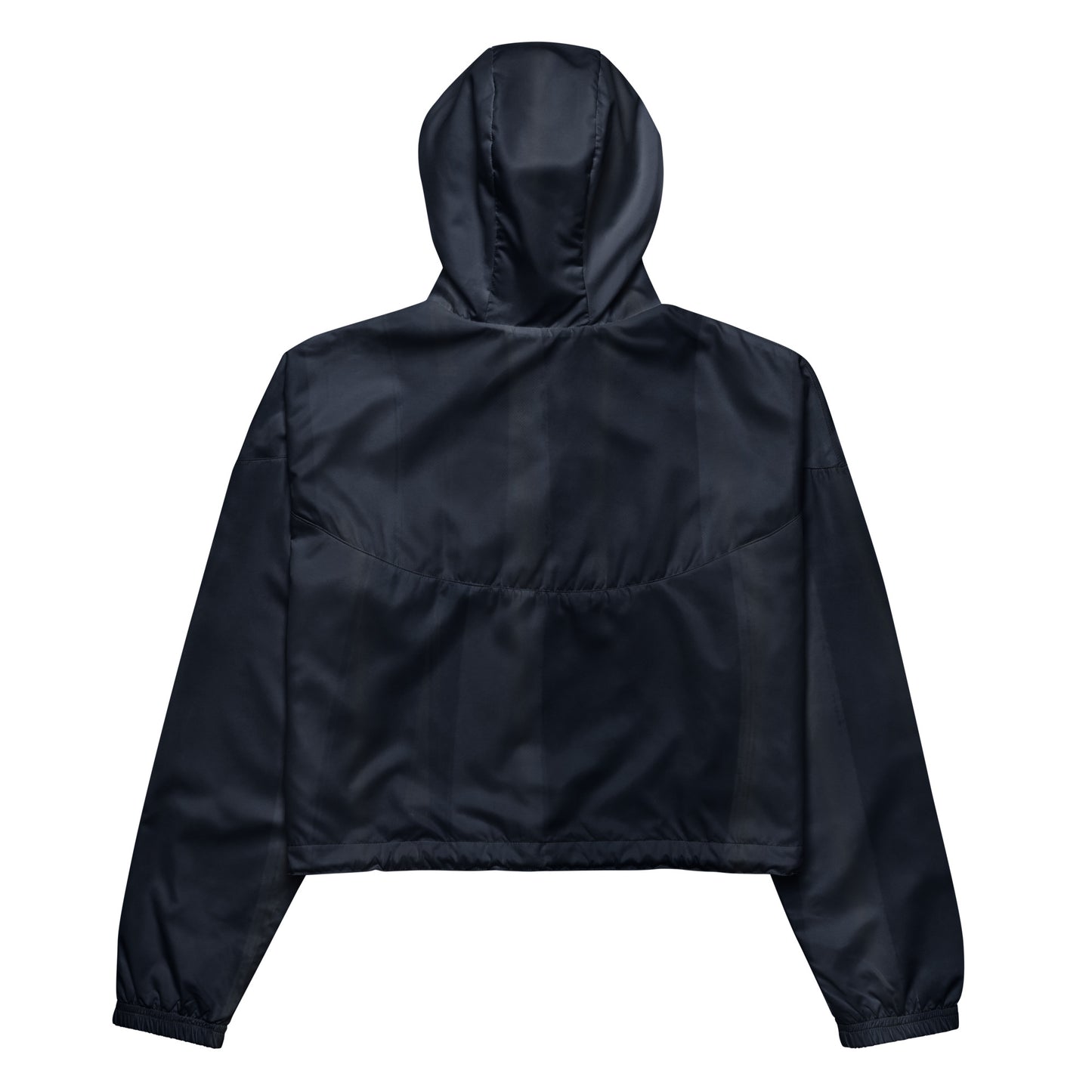 Indigo Cropped Windbreaker Hoodie – Women's Water-Resistant Athletic Jacket