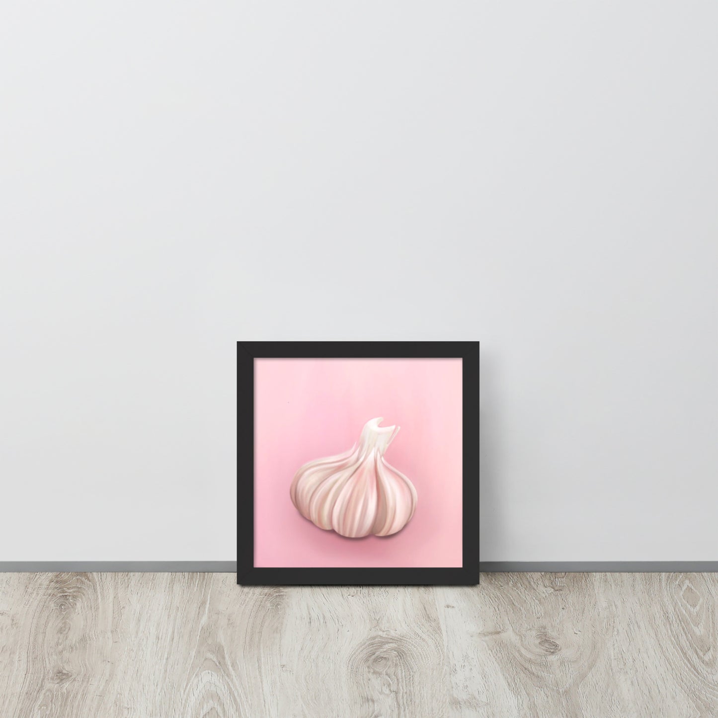 Pink Garlic Bulb Wall Art – Whimsical Kitchen Print