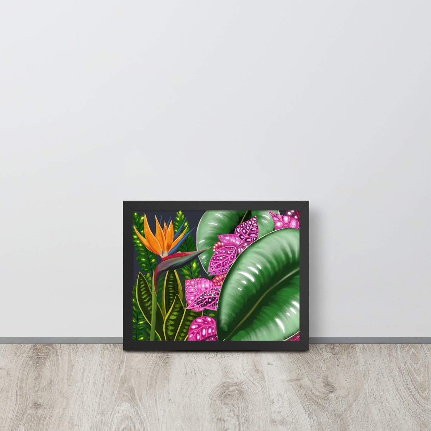 Tropical Garden Wall Art | Hand-Painted Botanical Print