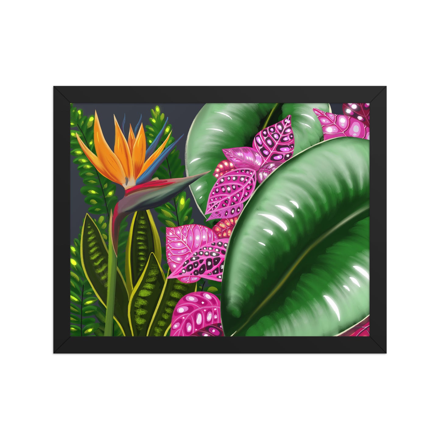 Tropical Garden Wall Art | Hand-Painted Botanical Print