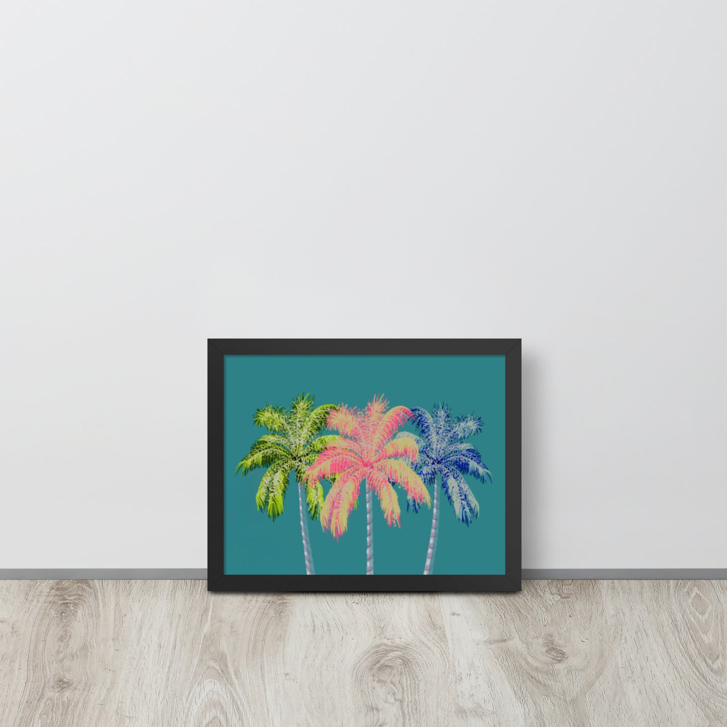 Tropical Palm Tree Wall Art | Vibrant Coastal Print – Framed or Unframed