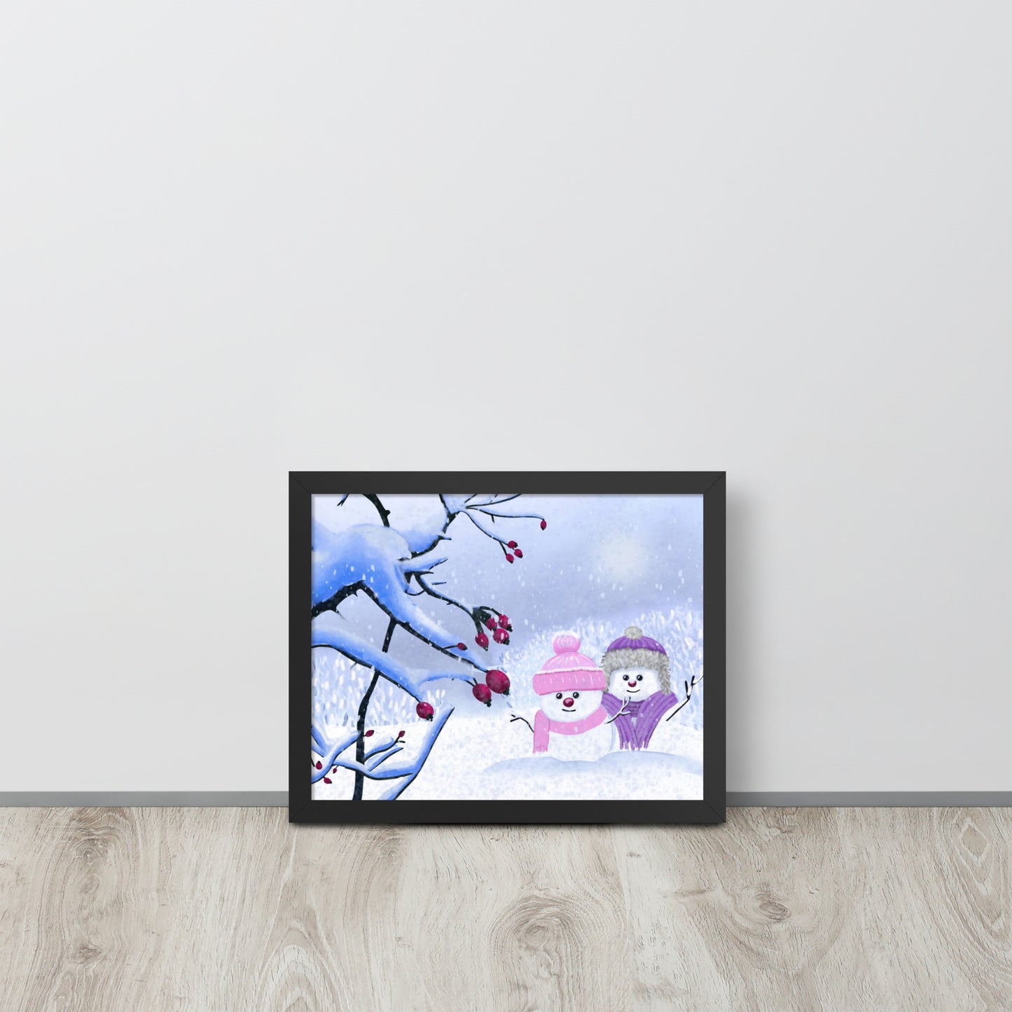 Snowman Winter Day Art Print: Whimsical Holiday Decor
