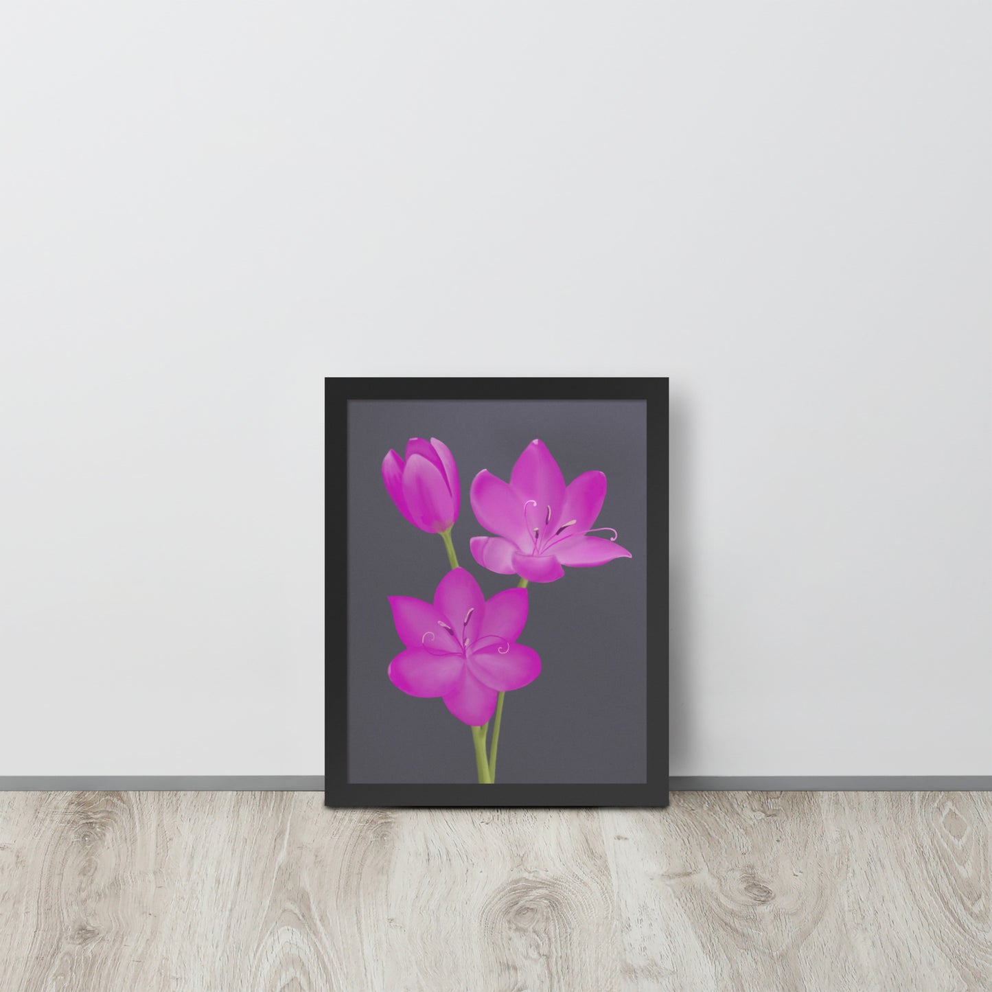 Pink Lily Art Print – Hand-Painted Botanical Illustration | Floral Wall Decor