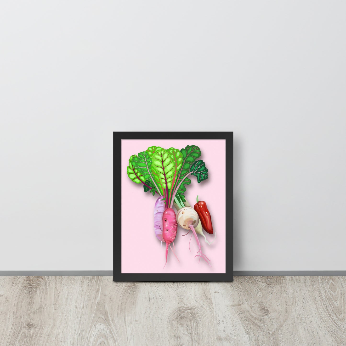 Vegetable Harvest Wall Art | Hand-Painted Botanical Print | Kitchen & Dining Décor