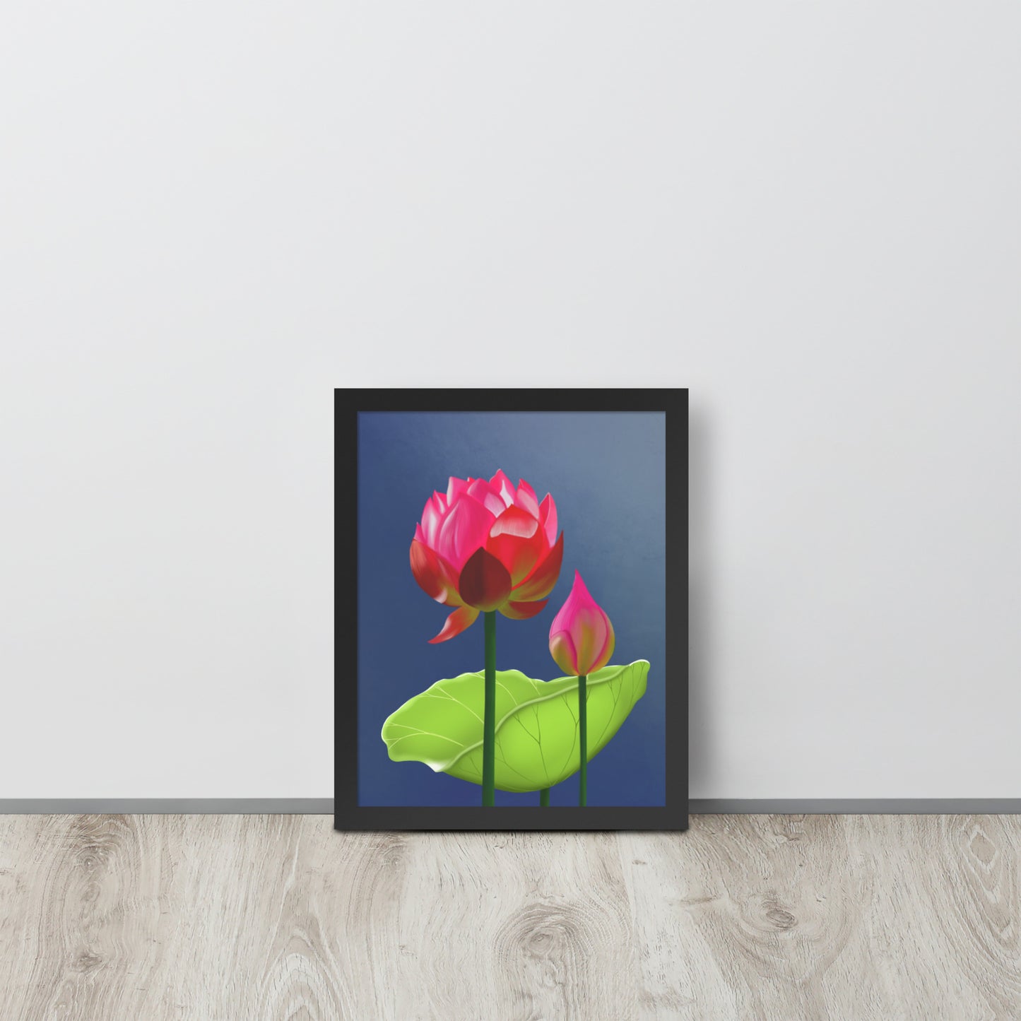 Pink Water Lily Wall Art | Botanical Lake Print & Framed Poster
