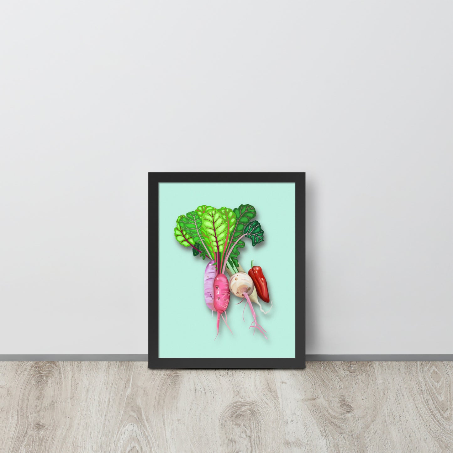 Vegetable Wall Art Print | Hand Painted Kitchen Decor | Root Veggies & Garden Harvest