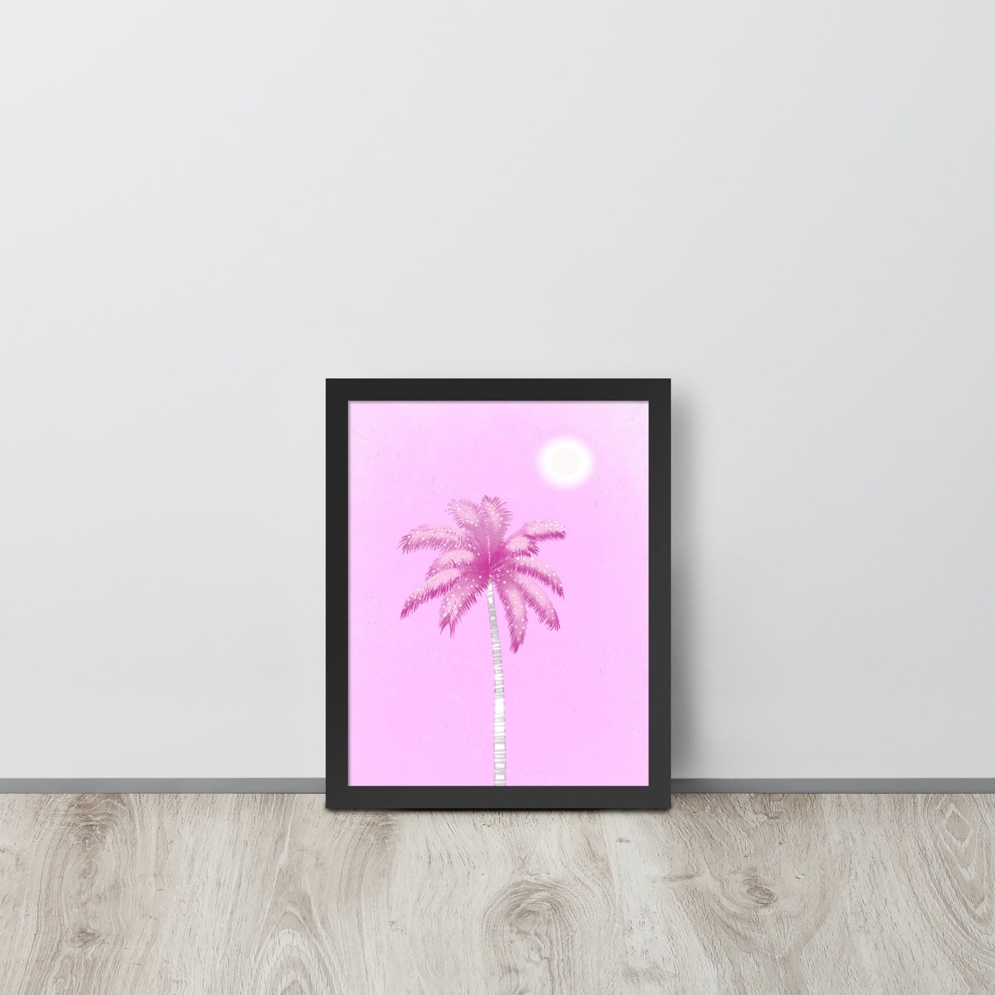 Pink Palm Tree Wall Art | Tropical Pastel Print & Framed Poster