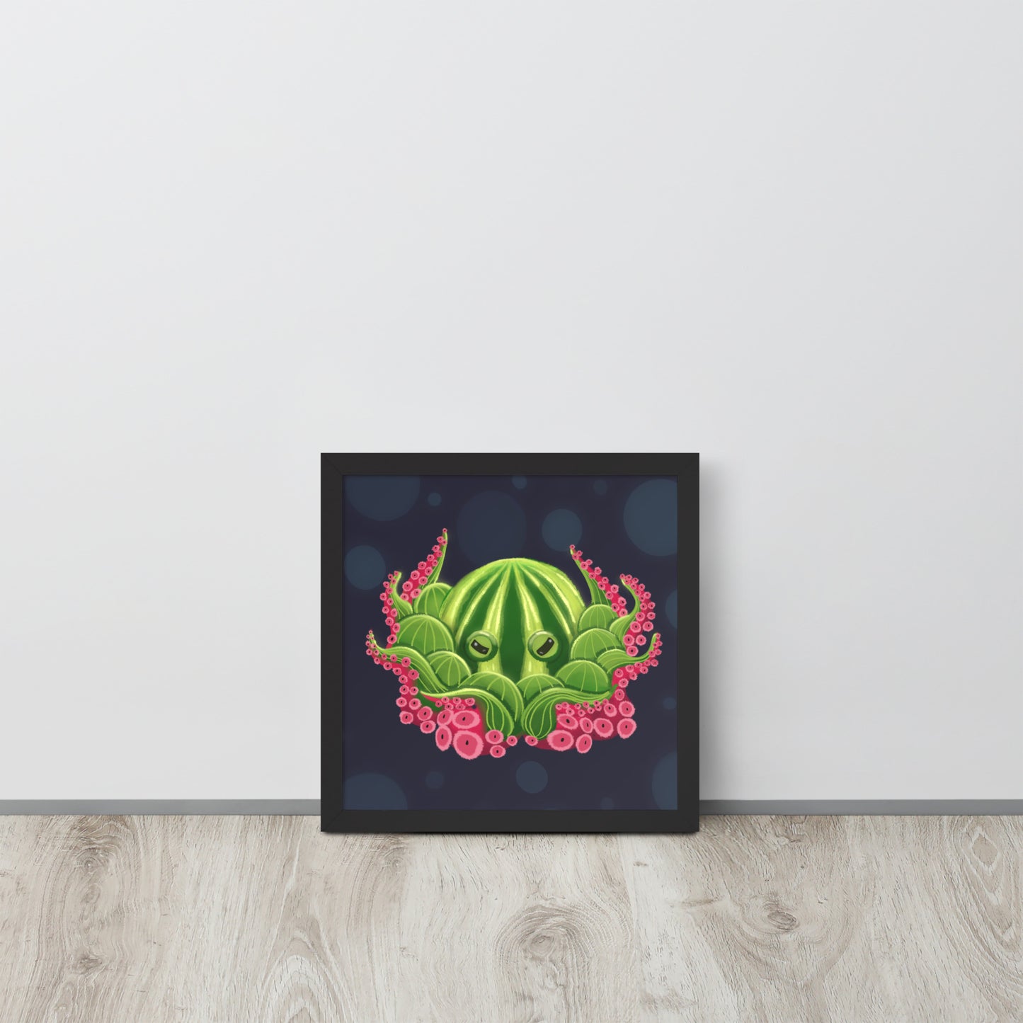 Watermelon Octopus Wall Art – Whimsical Kids’ Ocean Print for Nursery, Bedroom & Bathroom