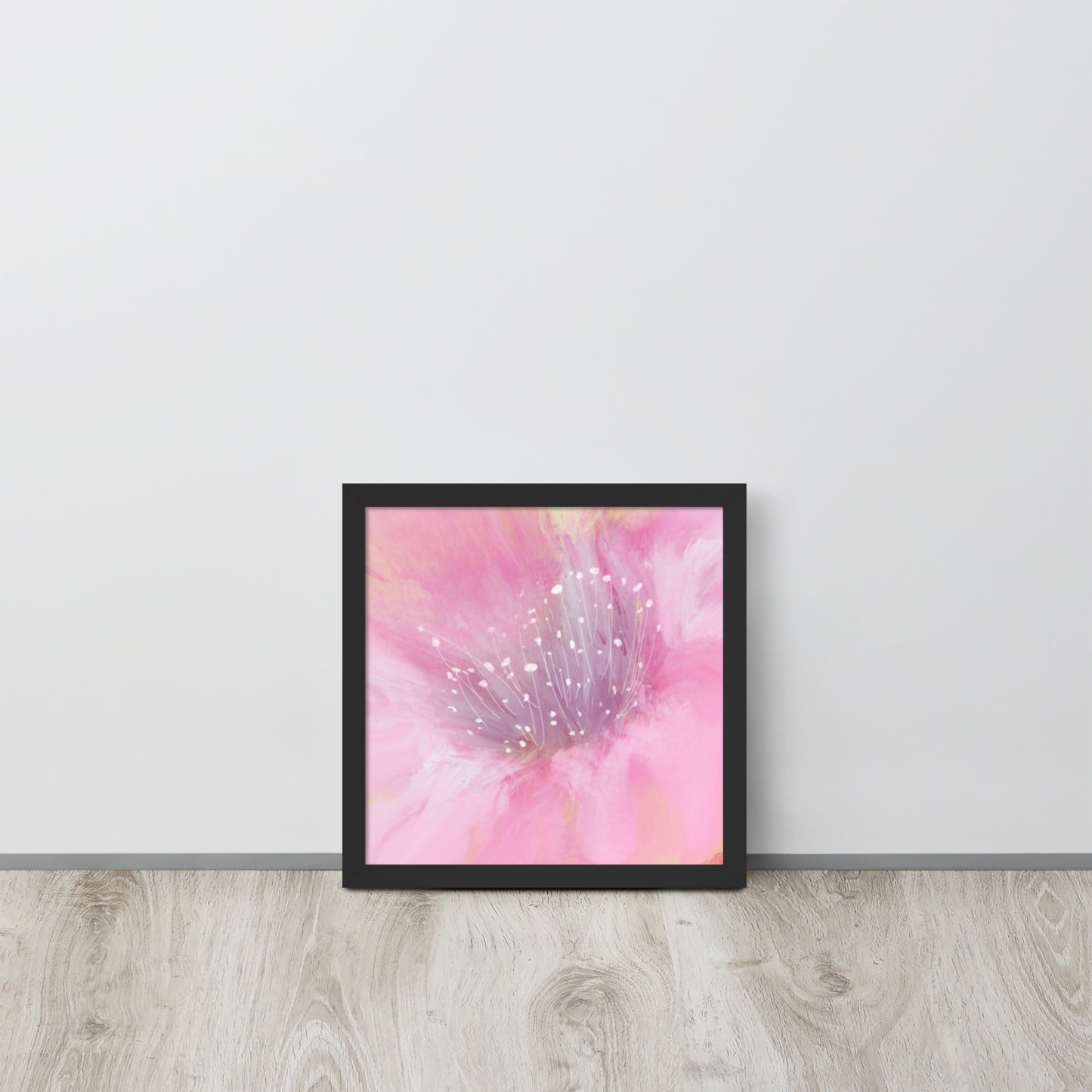 Pink Flower Impression Wall Art | Blush Floral Print for Bedroom, Nursery & Living Room
