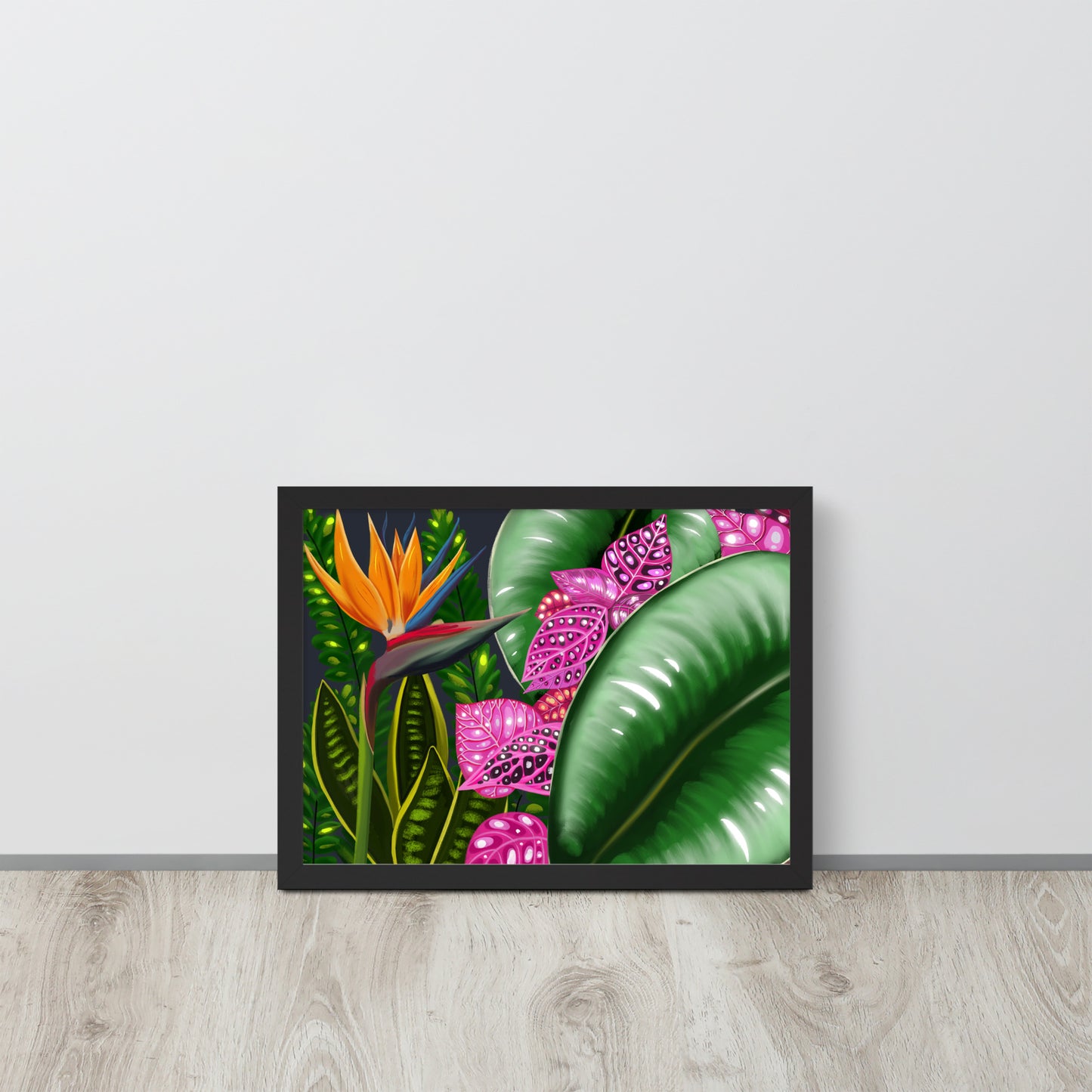 Tropical Garden Wall Art | Hand-Painted Botanical Print