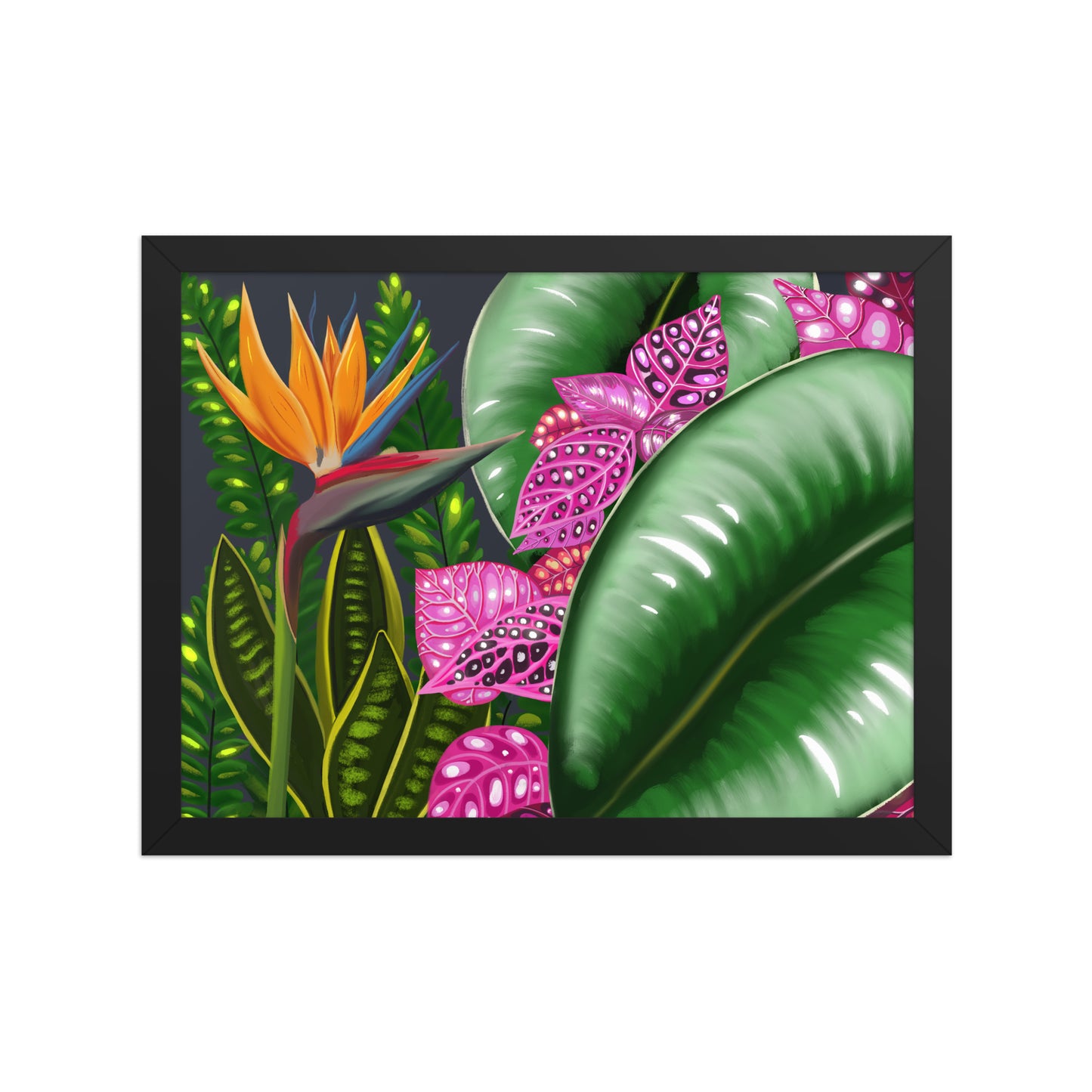 Tropical Garden Wall Art | Hand-Painted Botanical Print
