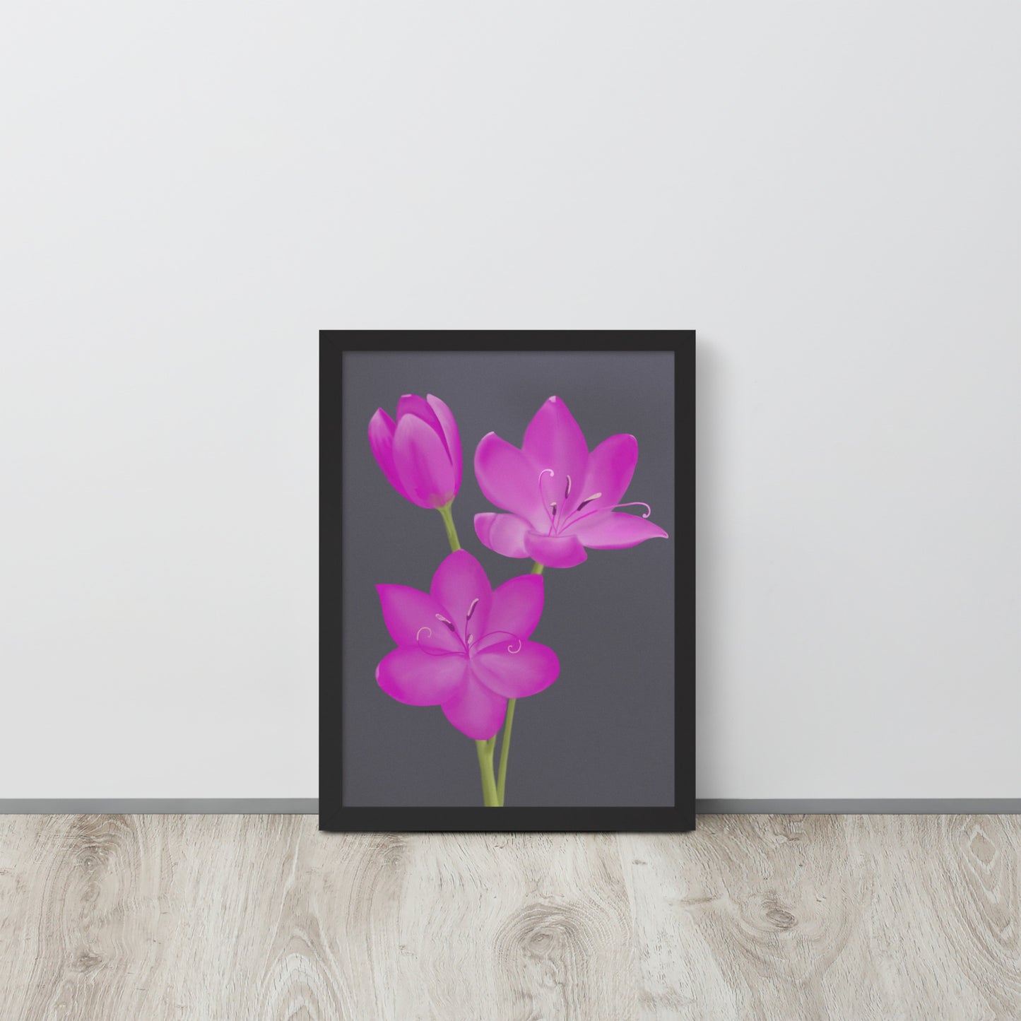 Pink Lily Art Print – Hand-Painted Botanical Illustration | Floral Wall Decor