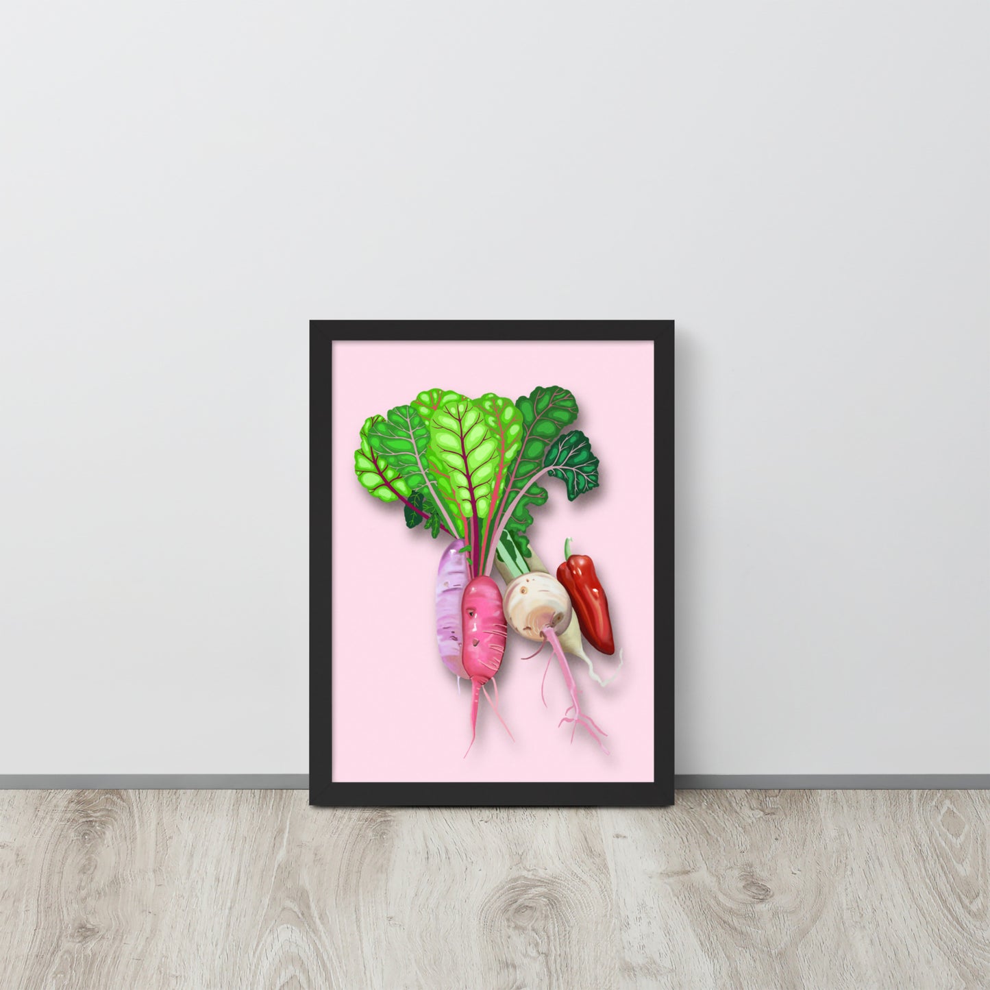 Vegetable Harvest Wall Art | Hand-Painted Botanical Print | Kitchen & Dining Décor