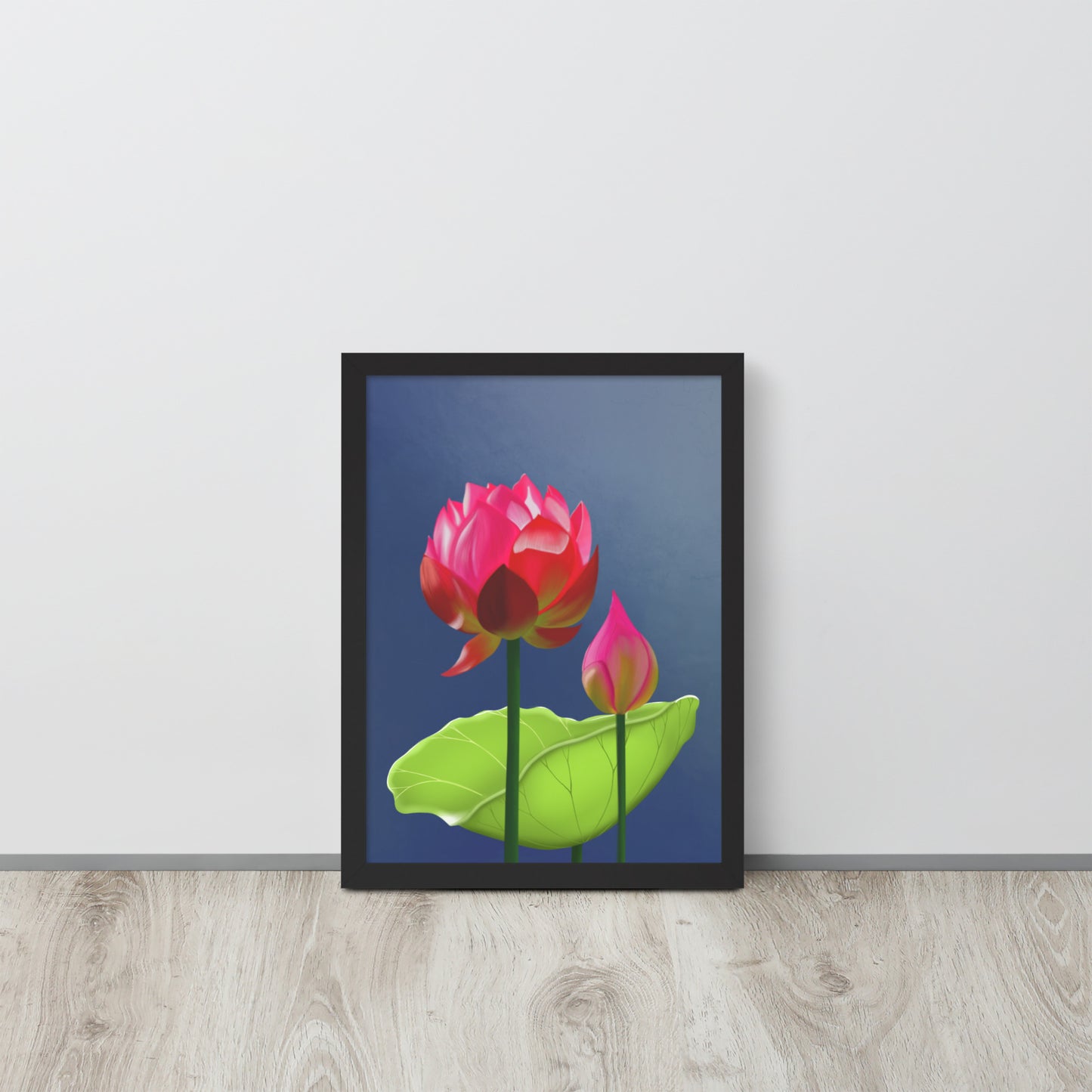 Pink Water Lily Wall Art | Botanical Lake Print & Framed Poster