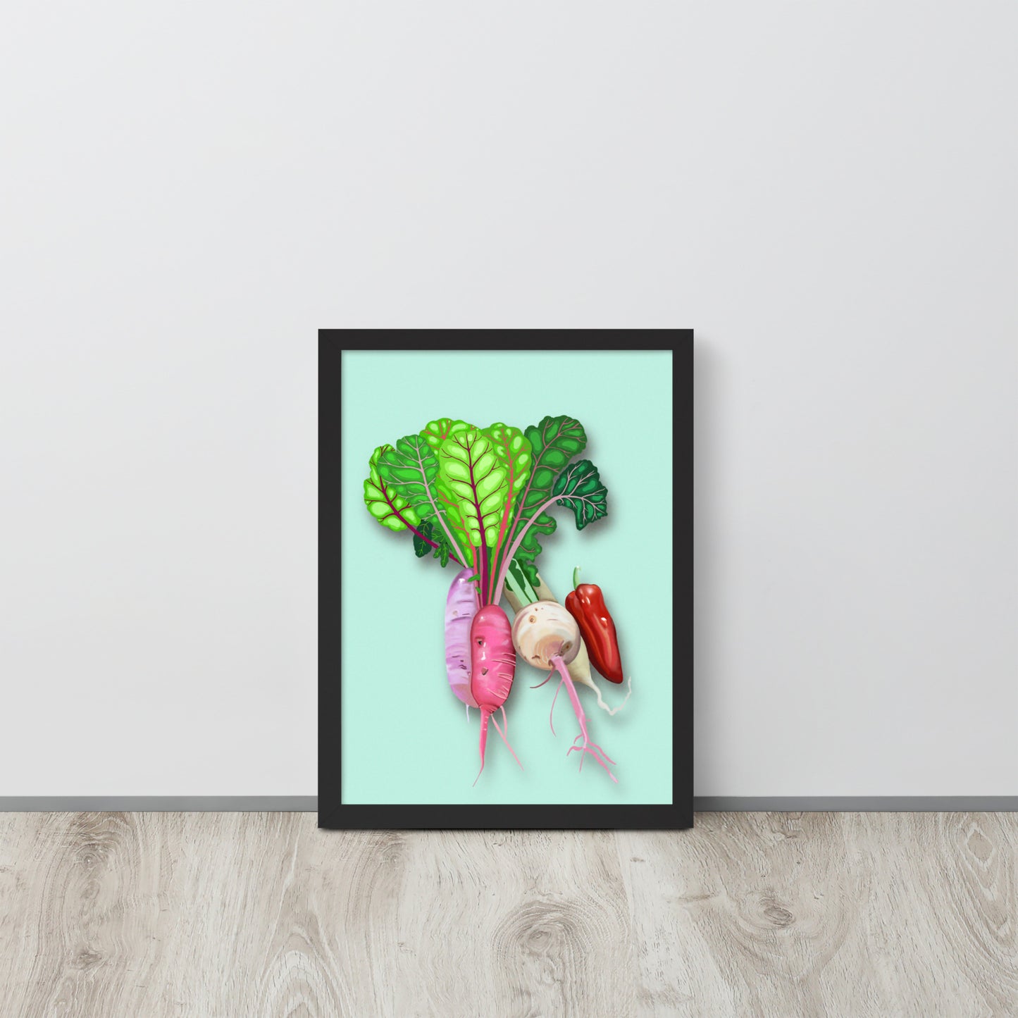 Vegetable Wall Art Print | Hand Painted Kitchen Decor | Root Veggies & Garden Harvest
