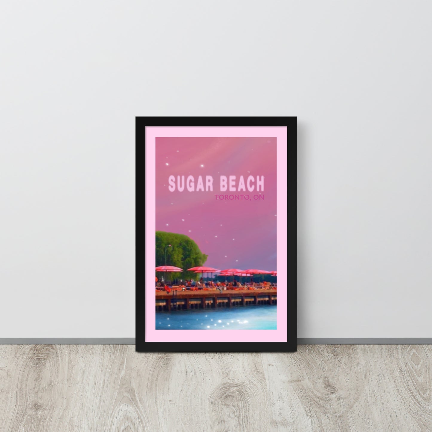 Sugar Beach Toronto Wall Art | Dreamy Pink Lakeside Print