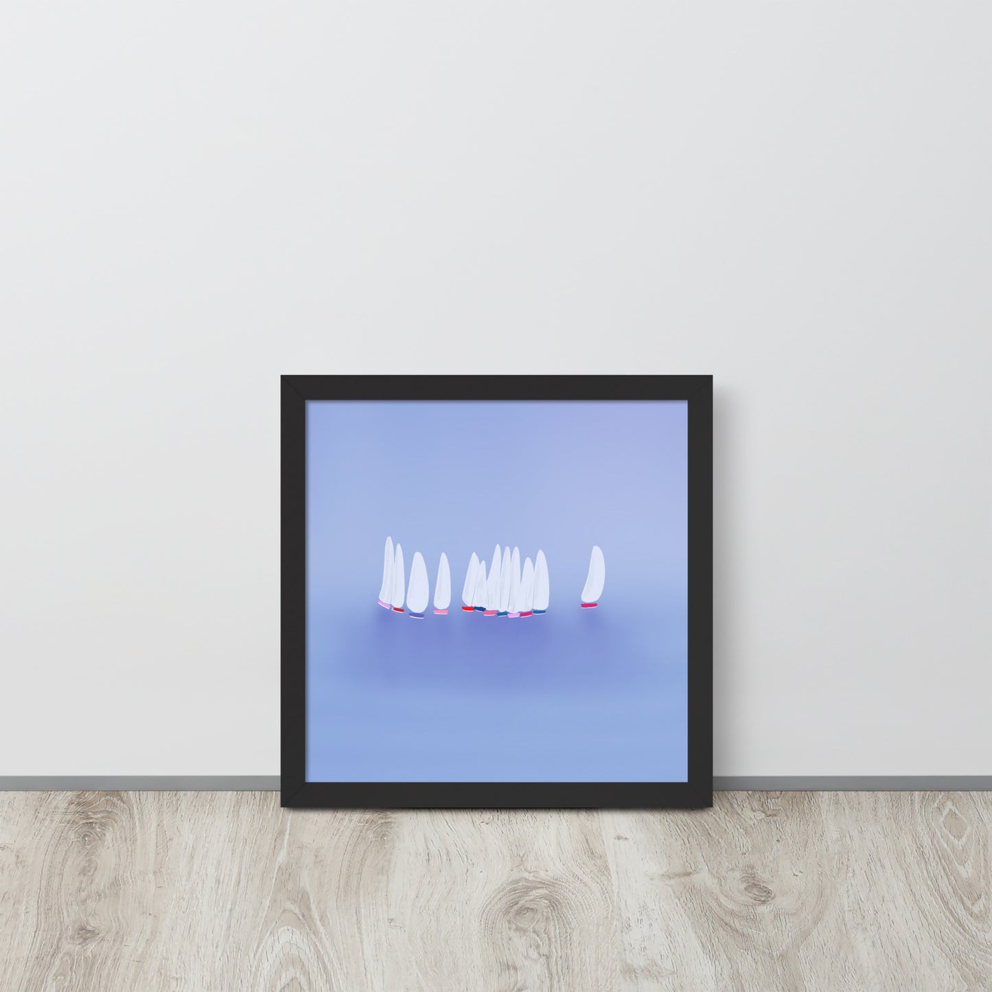 Sailboats Wall Art | Coastal Nautical Seascape Print – Framed or Unframed