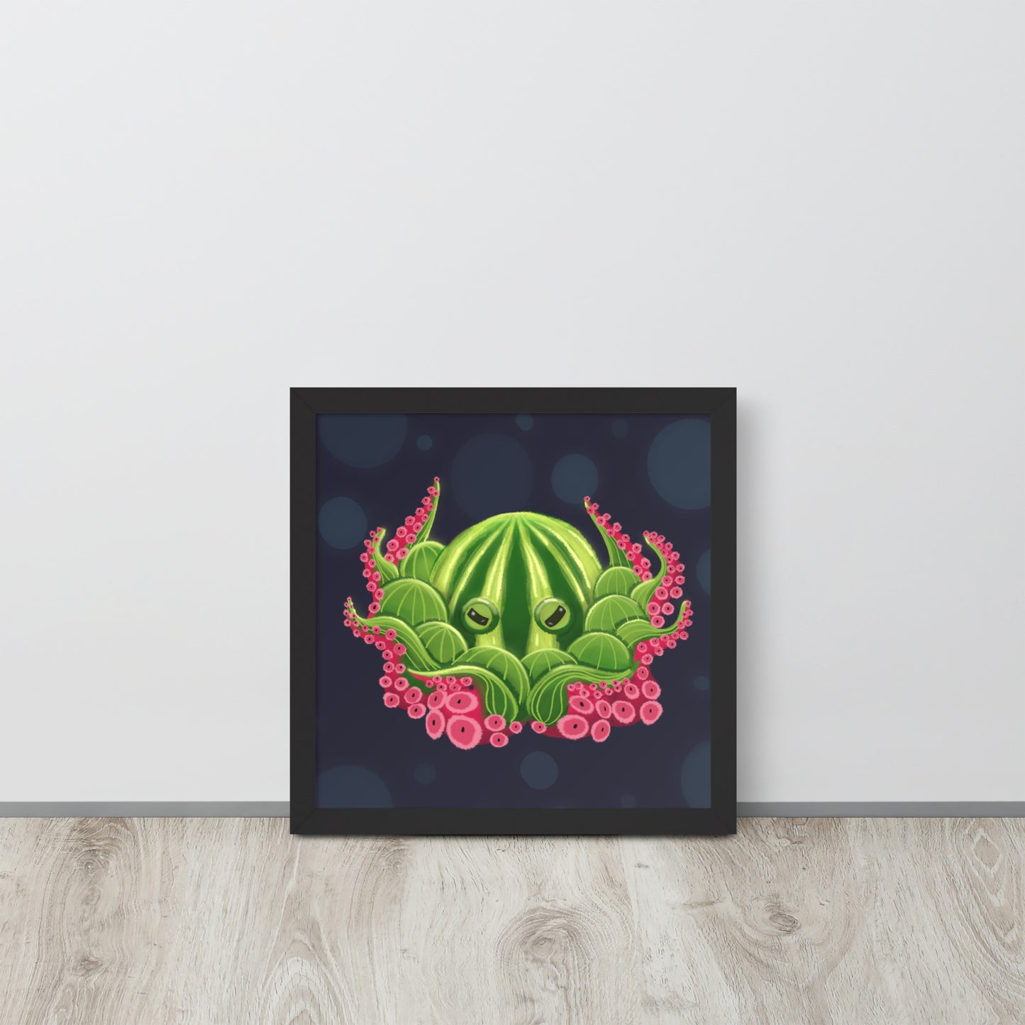 Watermelon Octopus Wall Art – Whimsical Kids’ Ocean Print for Nursery, Bedroom & Bathroom