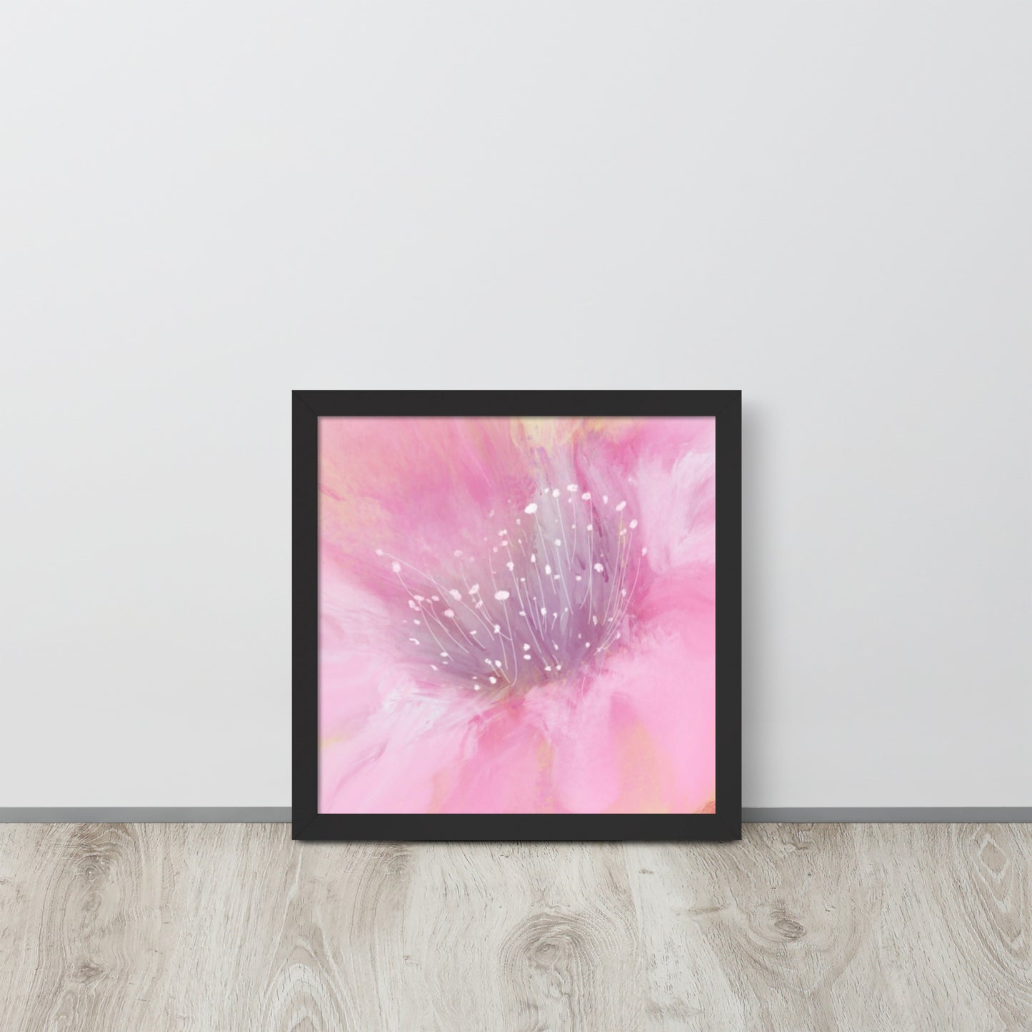 Pink Flower Impression Wall Art | Blush Floral Print for Bedroom, Nursery & Living Room