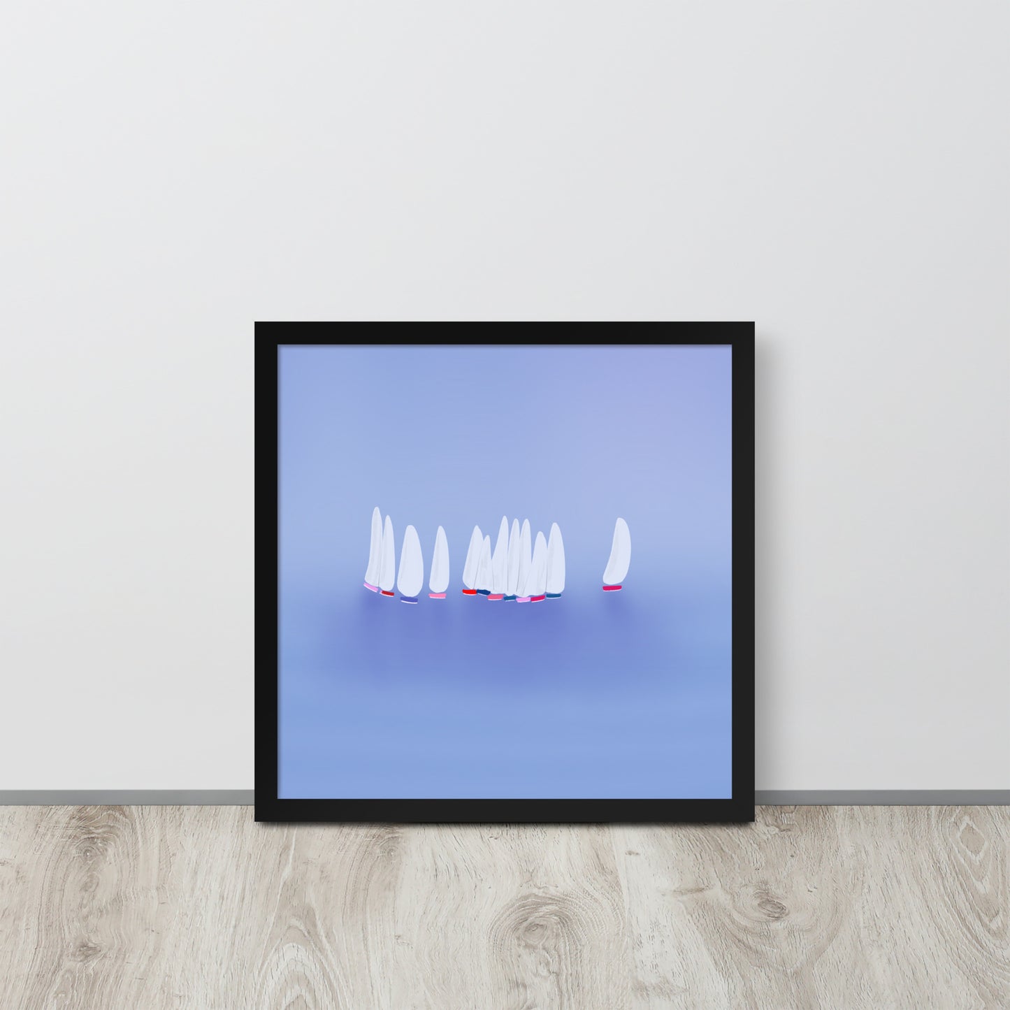 Sailboats Wall Art | Coastal Nautical Seascape Print – Framed or Unframed
