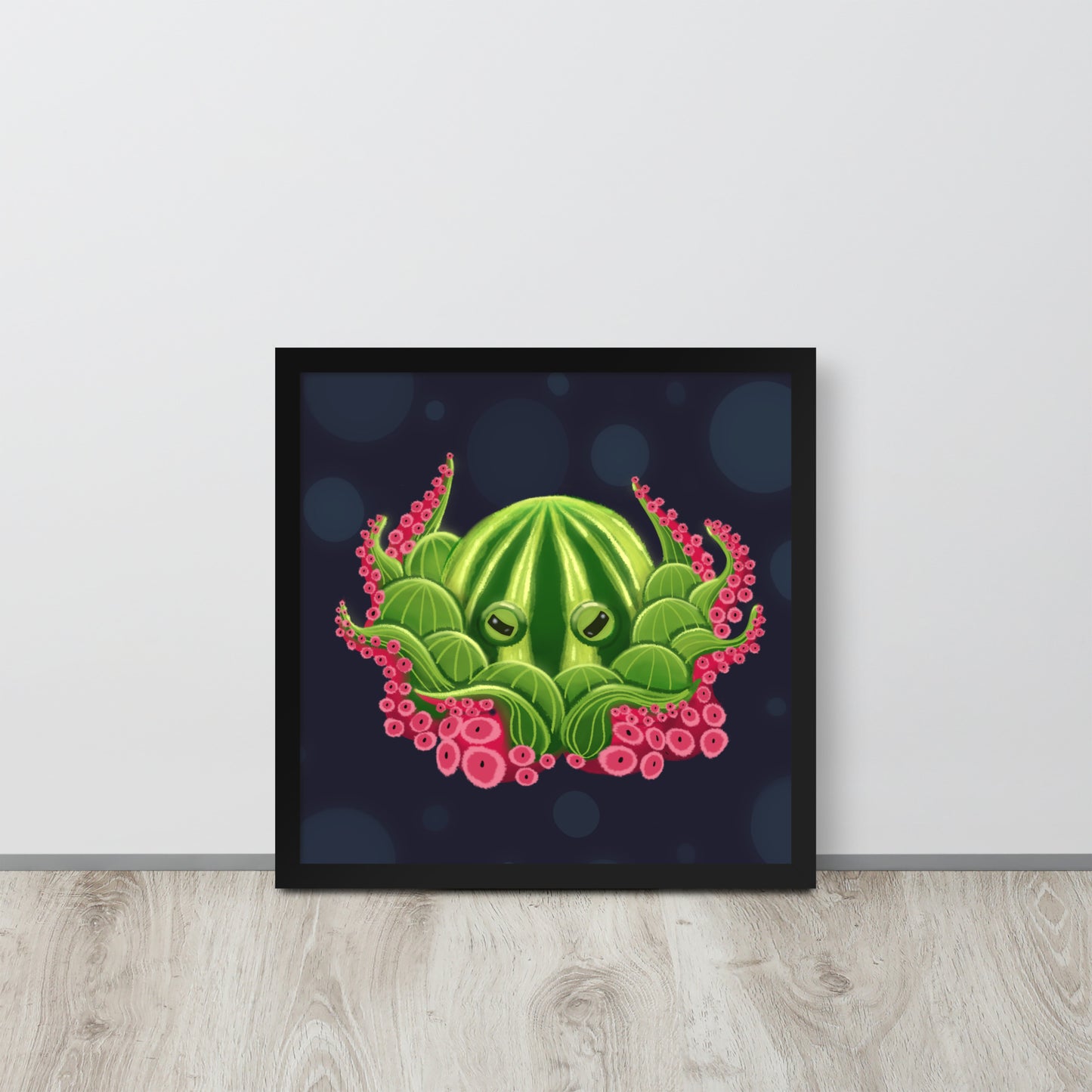 Watermelon Octopus Wall Art – Whimsical Kids’ Ocean Print for Nursery, Bedroom & Bathroom