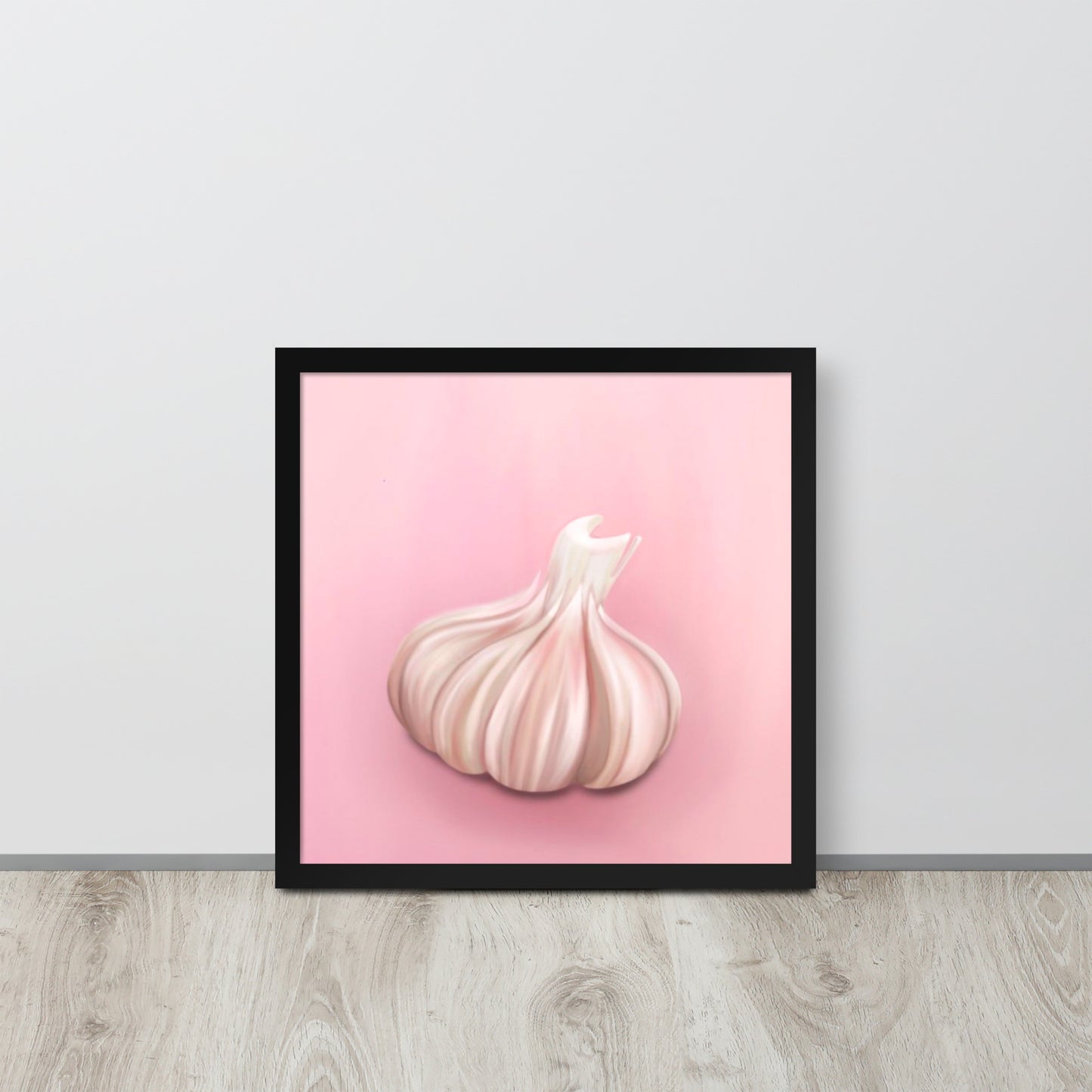 Pink Garlic Bulb Wall Art – Whimsical Kitchen Print