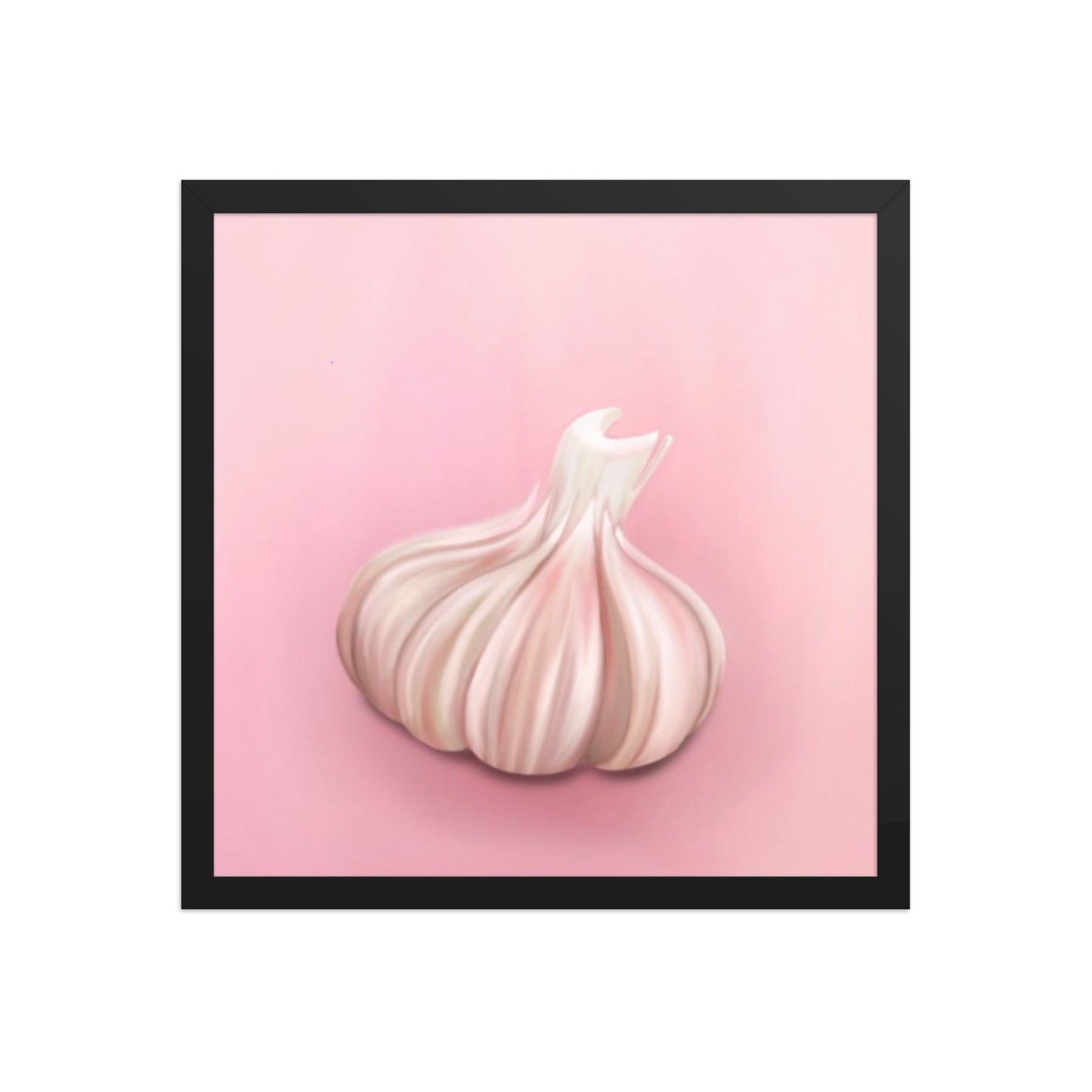 Pink Garlic Bulb Wall Art – Whimsical Kitchen Print