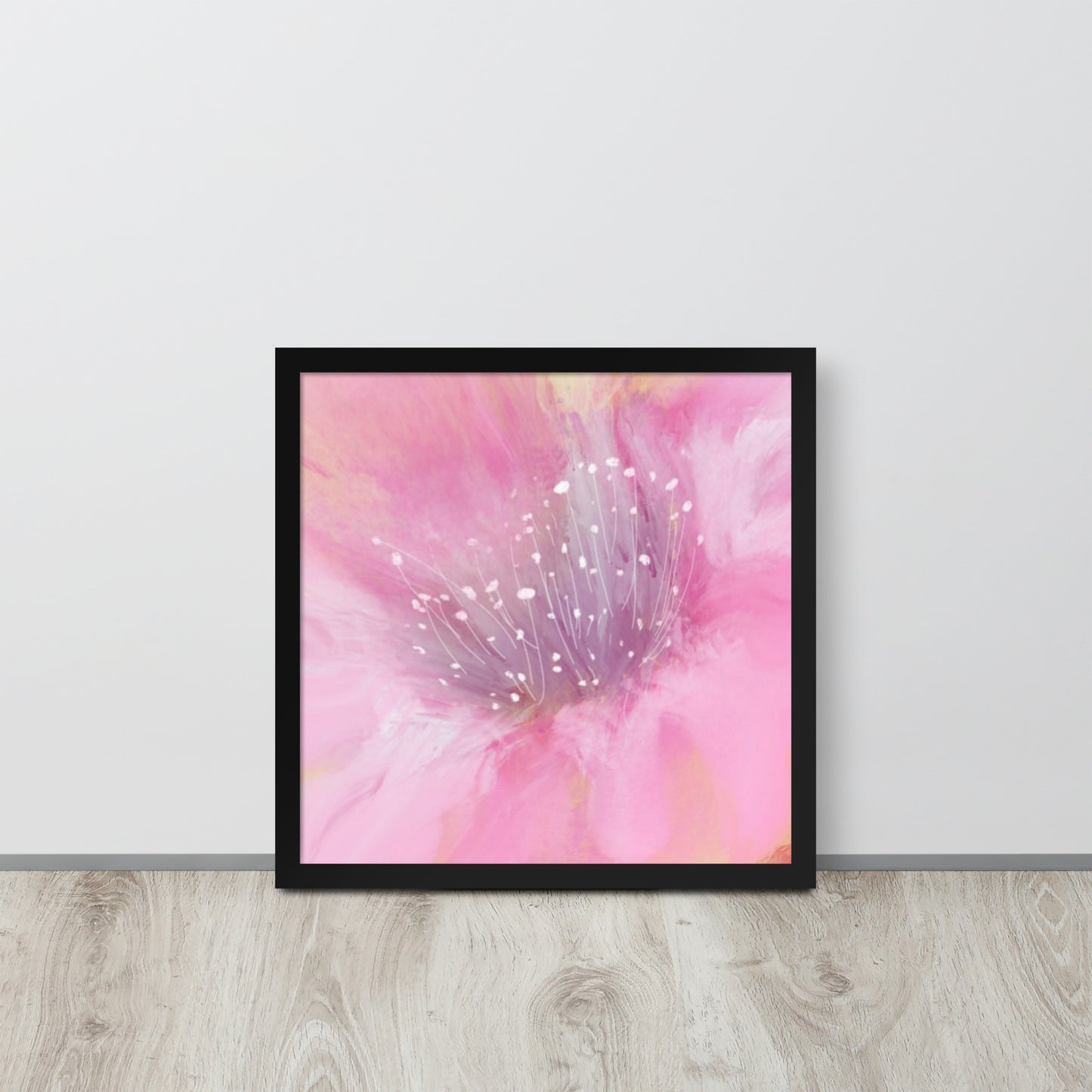 Pink Flower Impression Wall Art | Blush Floral Print for Bedroom, Nursery & Living Room