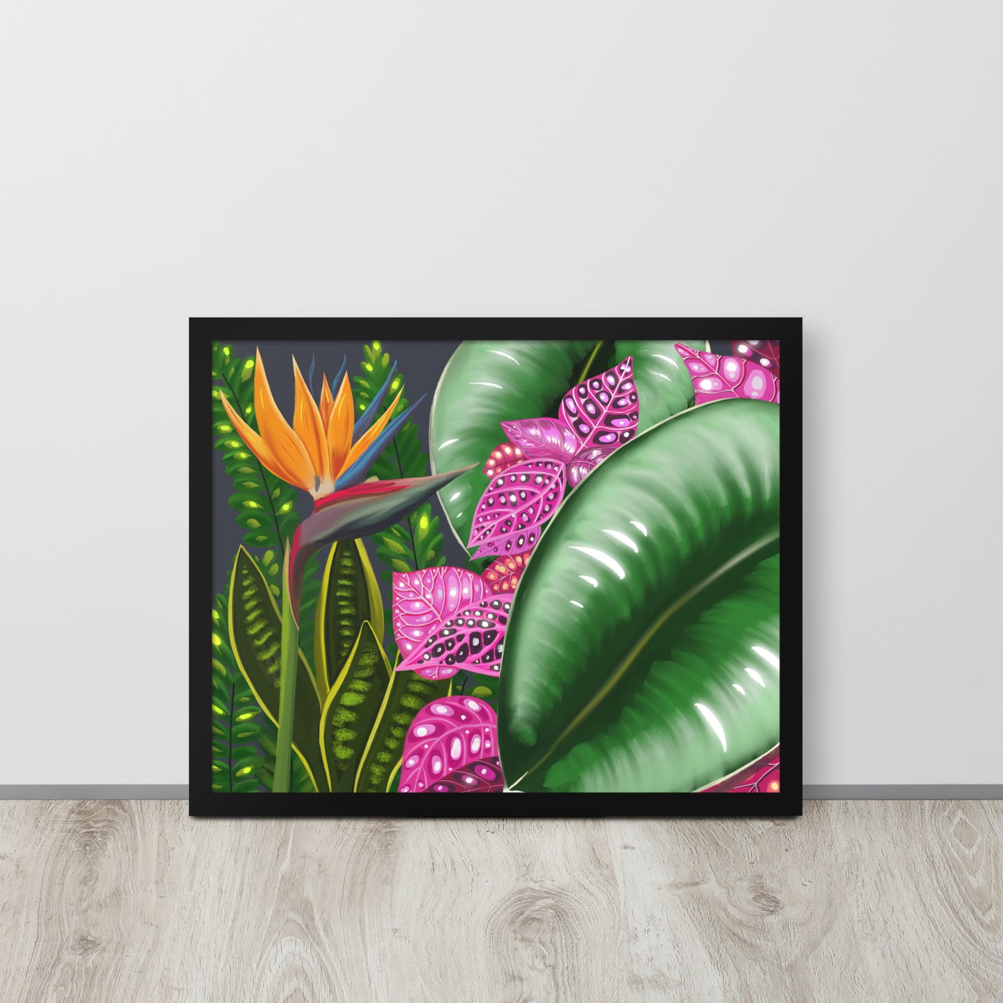 Tropical Garden Wall Art | Hand-Painted Botanical Print