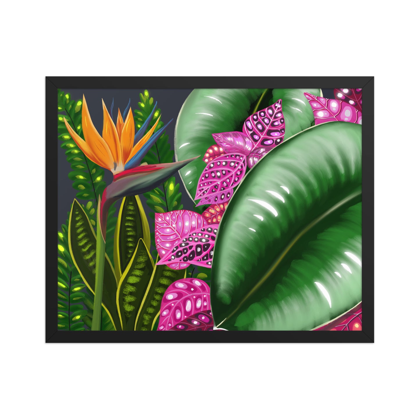 Tropical Garden Wall Art | Hand-Painted Botanical Print