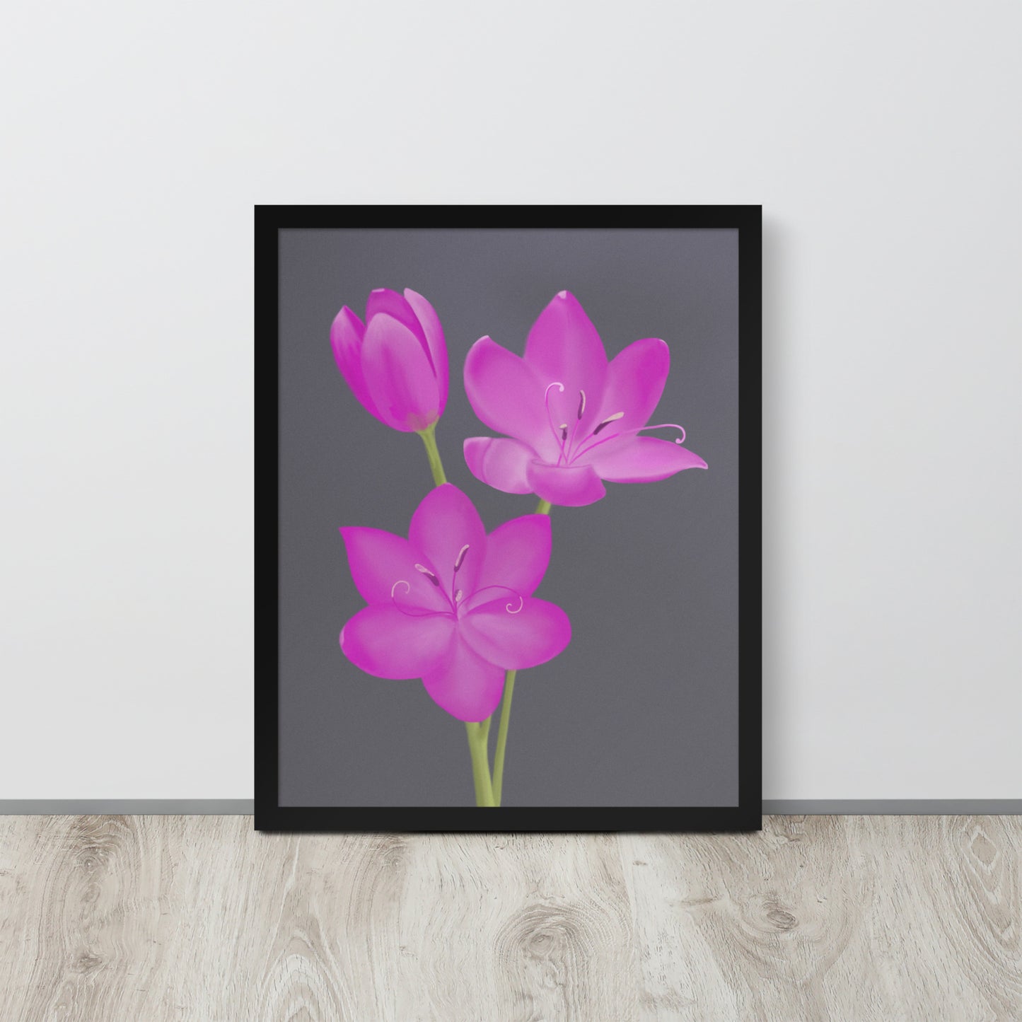Pink Lily Art Print – Hand-Painted Botanical Illustration | Floral Wall Decor