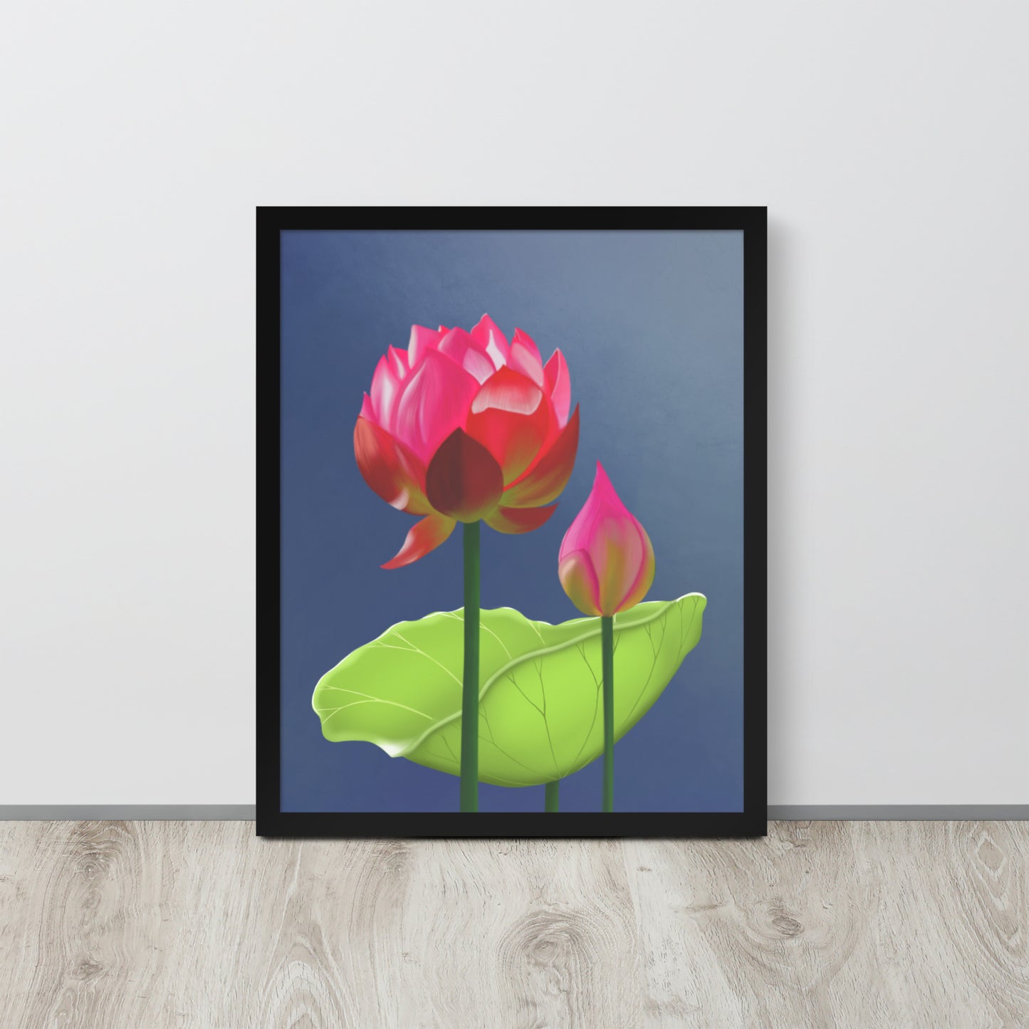 Pink Water Lily Wall Art | Botanical Lake Print & Framed Poster