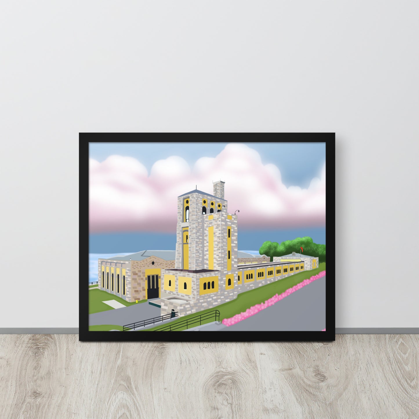 Toronto Water Pump House – Hand-Painted Lakefront Wall Art Print