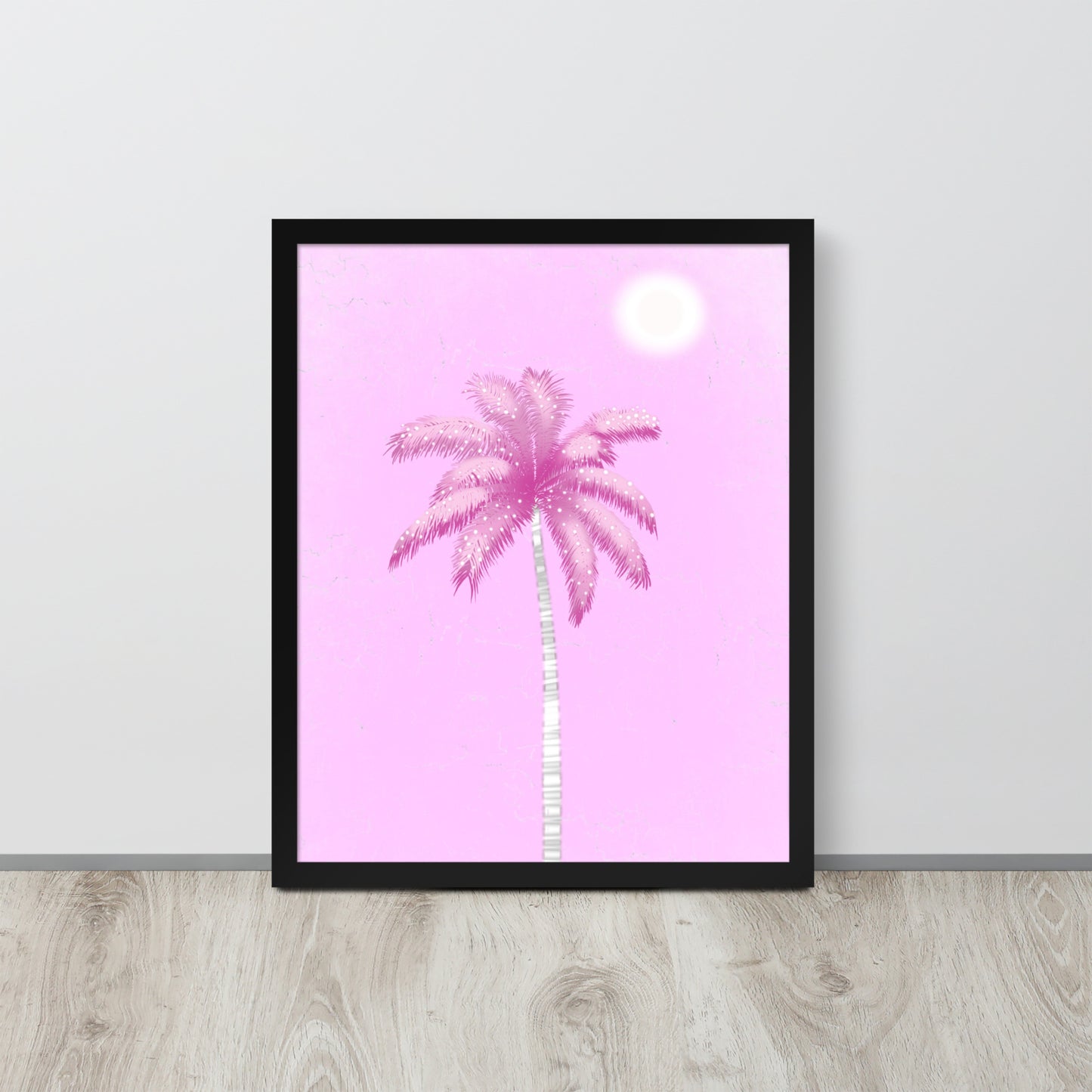 Pink Palm Tree Wall Art | Tropical Pastel Print & Framed Poster
