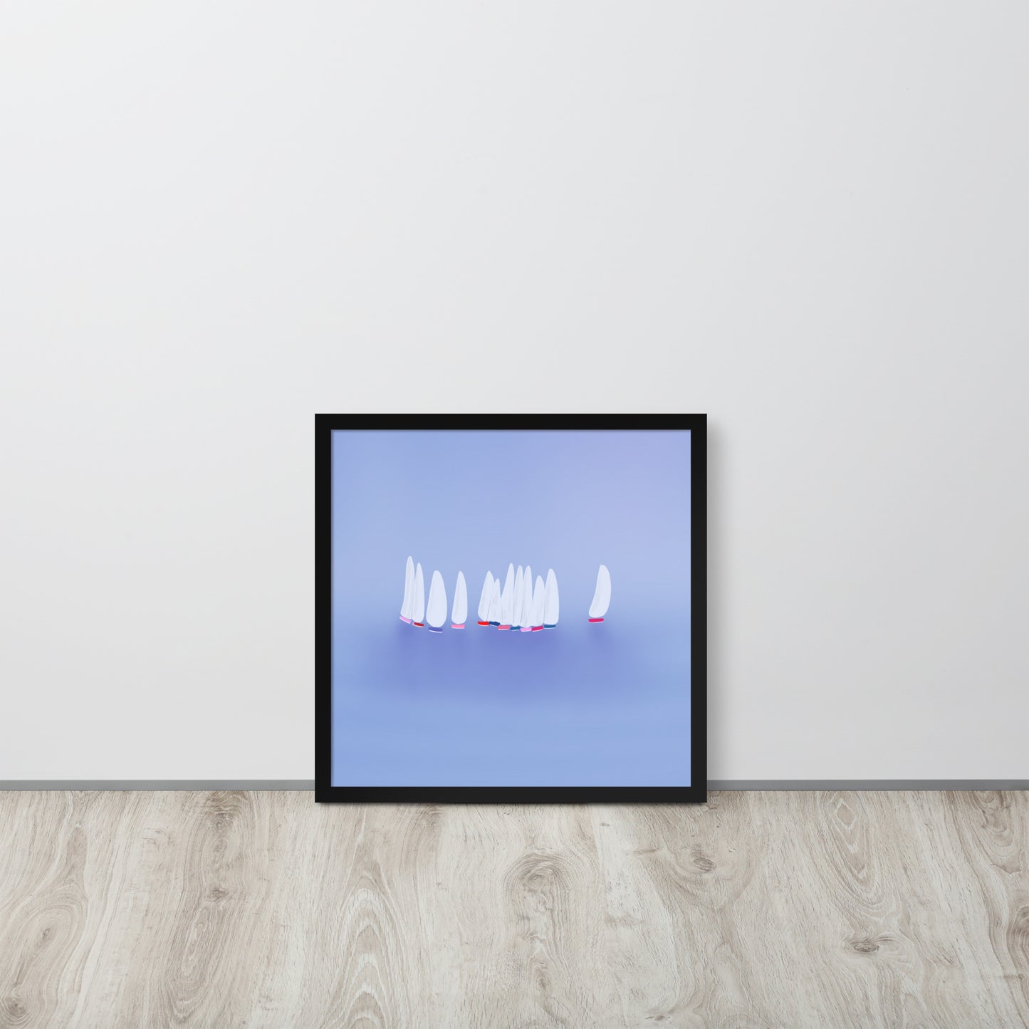 Sailboats Wall Art | Coastal Nautical Seascape Print – Framed or Unframed
