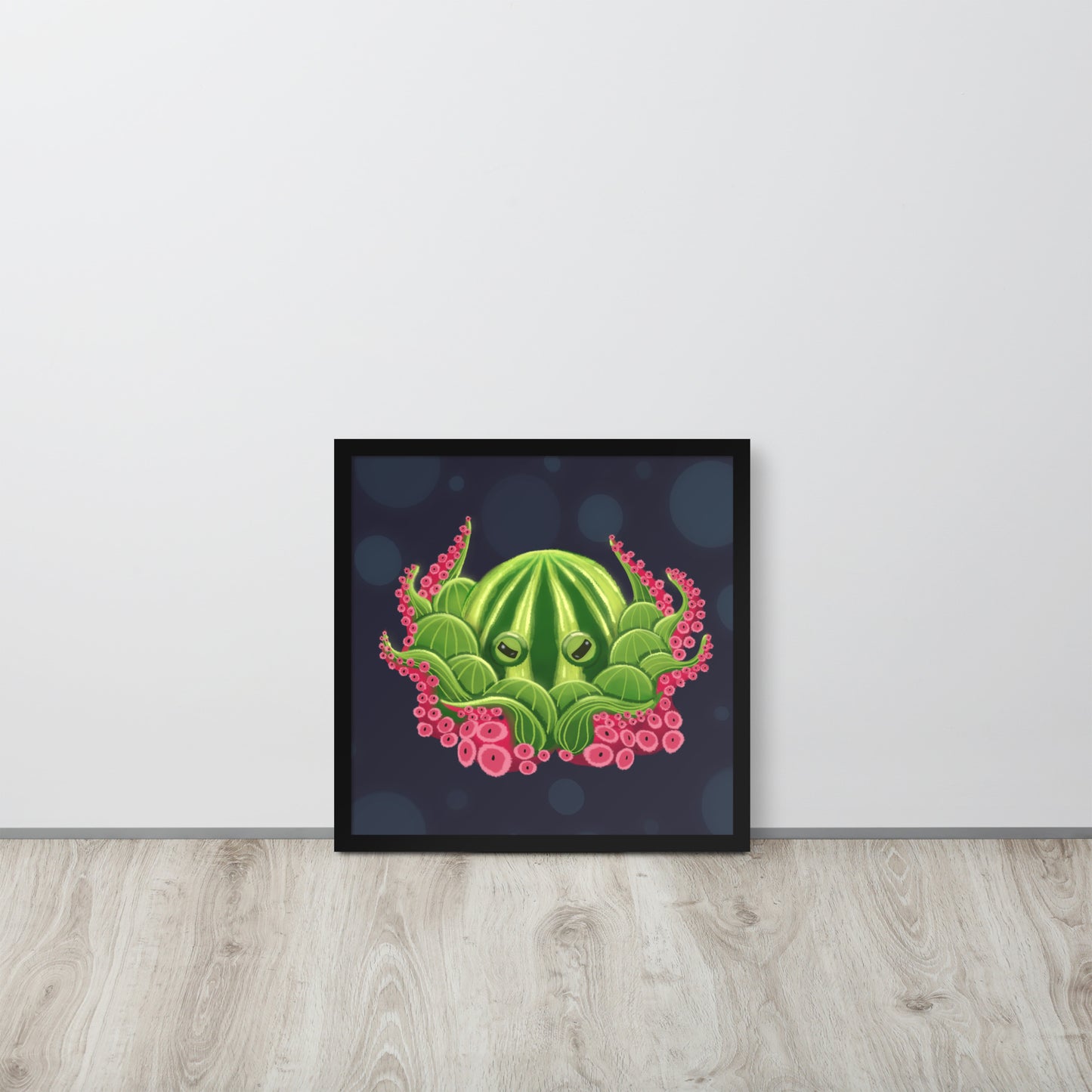 Watermelon Octopus Wall Art – Whimsical Kids’ Ocean Print for Nursery, Bedroom & Bathroom