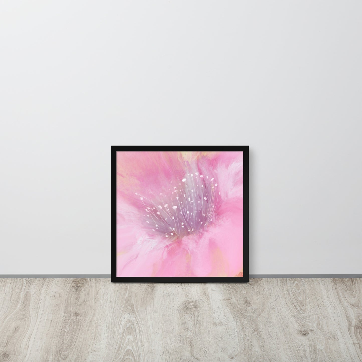 Pink Flower Impression Wall Art | Blush Floral Print for Bedroom, Nursery & Living Room