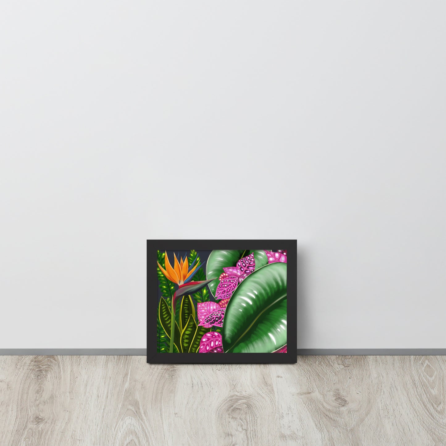 Tropical Garden Wall Art | Hand-Painted Botanical Print