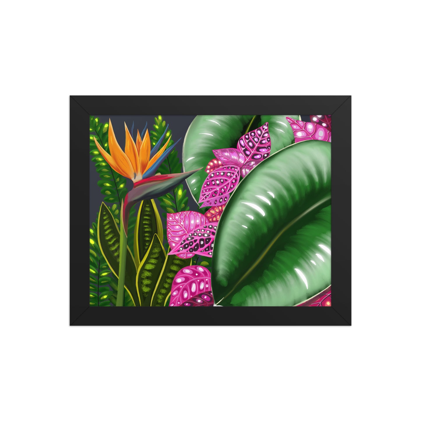 Tropical Garden Wall Art | Hand-Painted Botanical Print